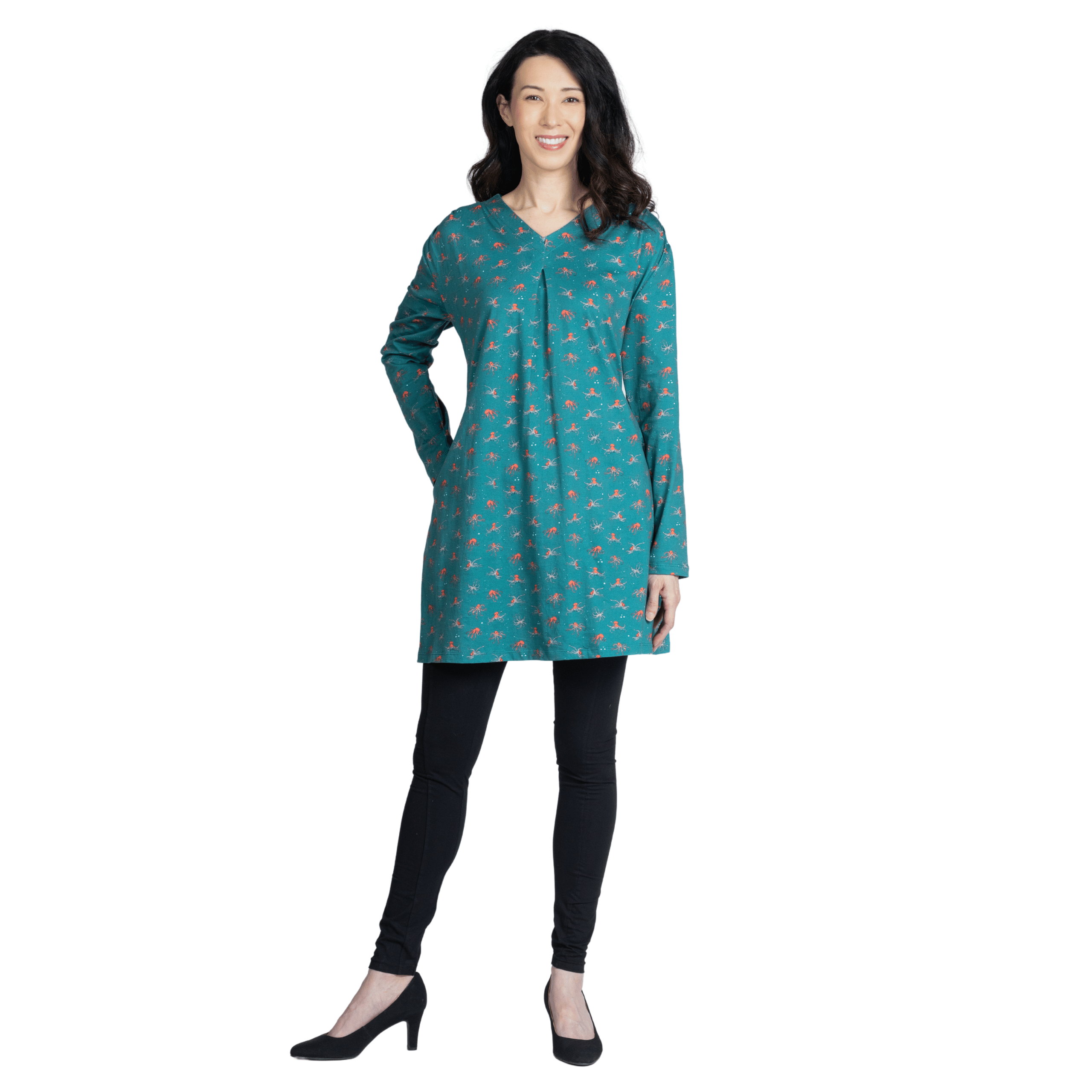 Dancing Octopus Long Sleeve Long Tunic