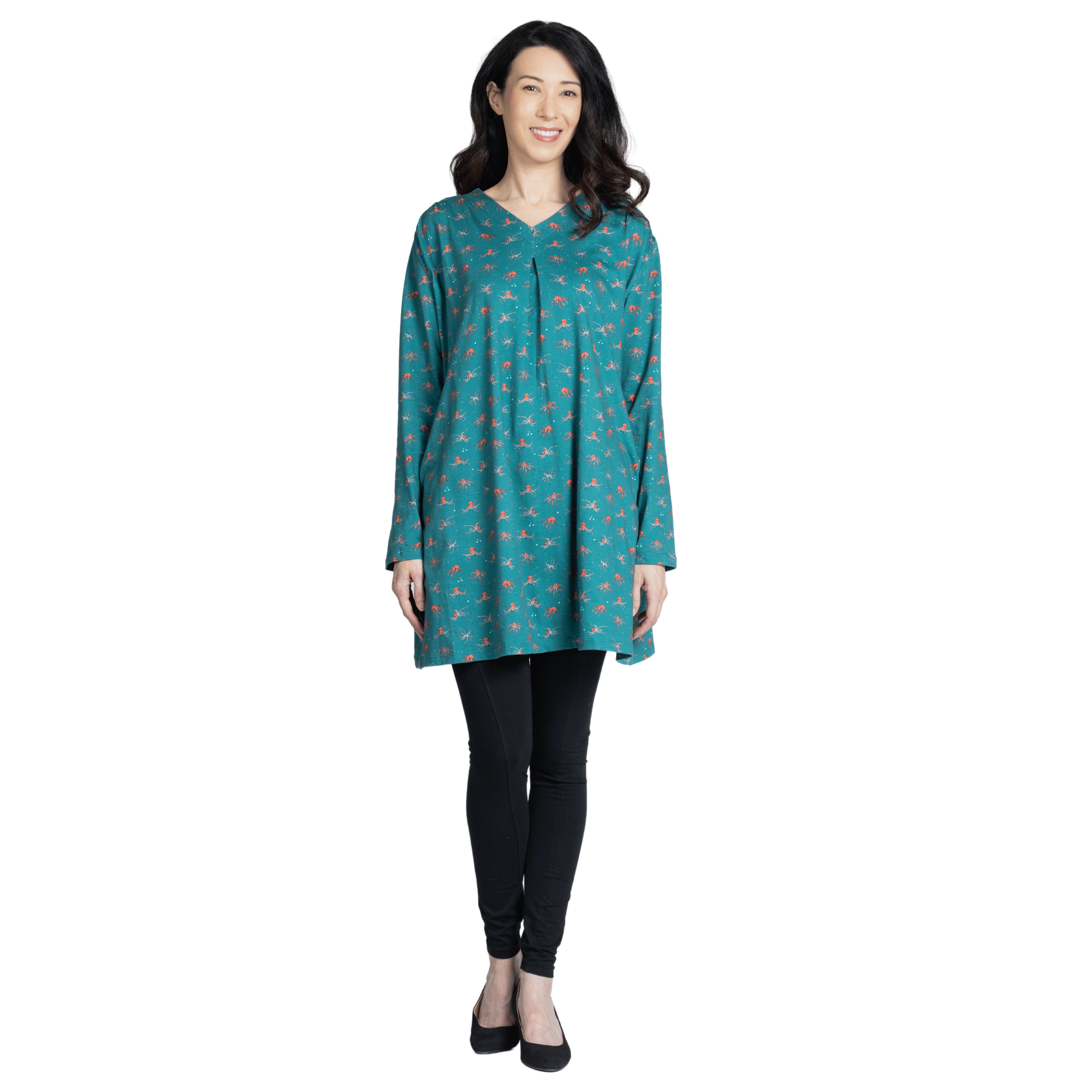 Dancing Octopus Long Sleeve Long Tunic