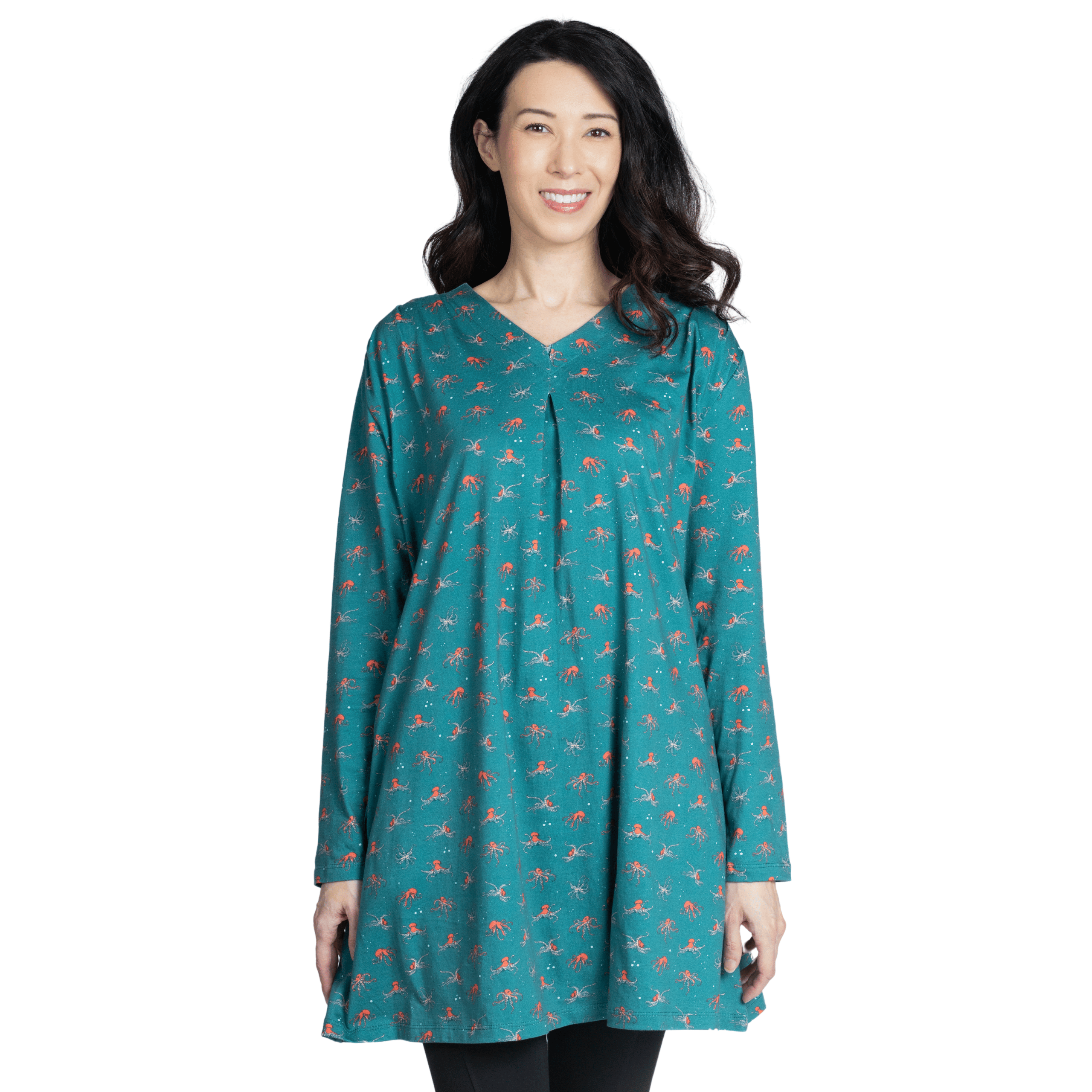 Dancing Octopus Long Sleeve Long Tunic