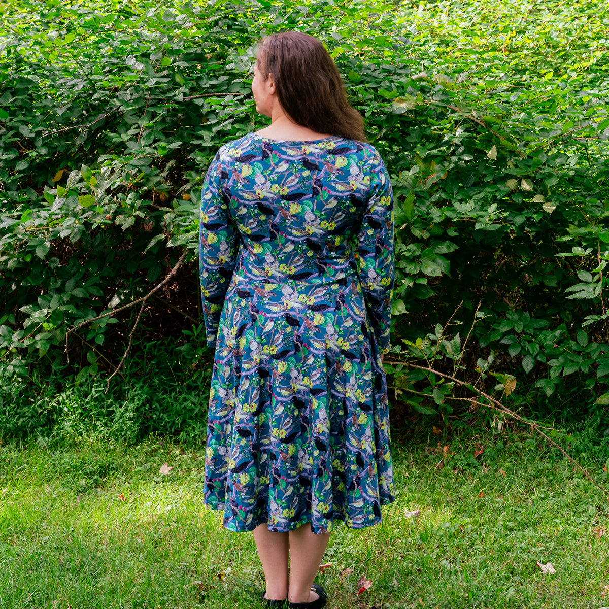 Darwin's Finches Twirl Dress with Pockets