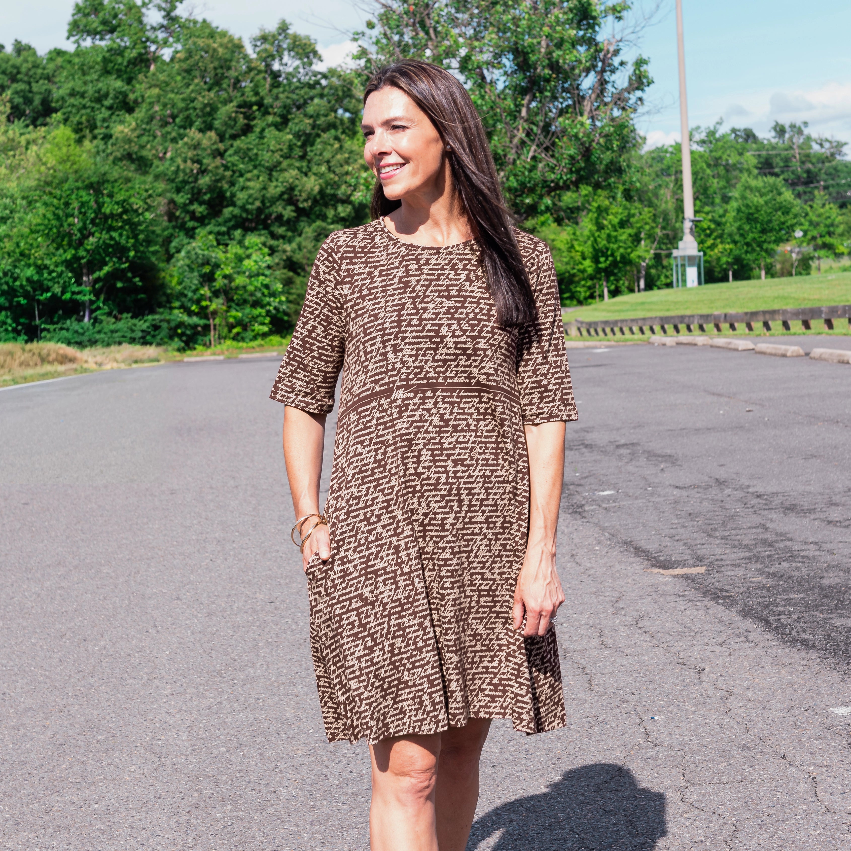 Declaration of Independence Long Tunic with Pockets