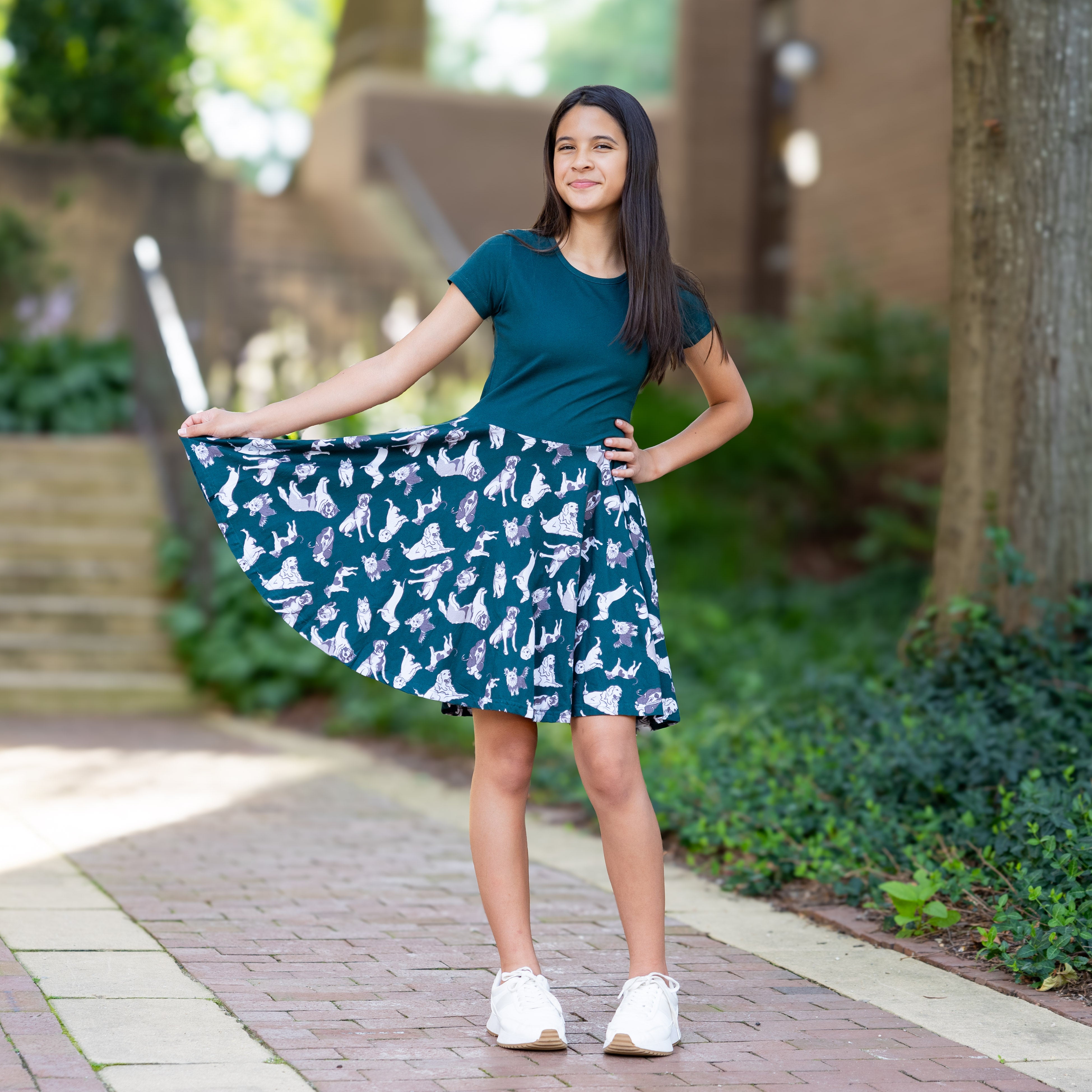 Dogs Kids Twirl Dress