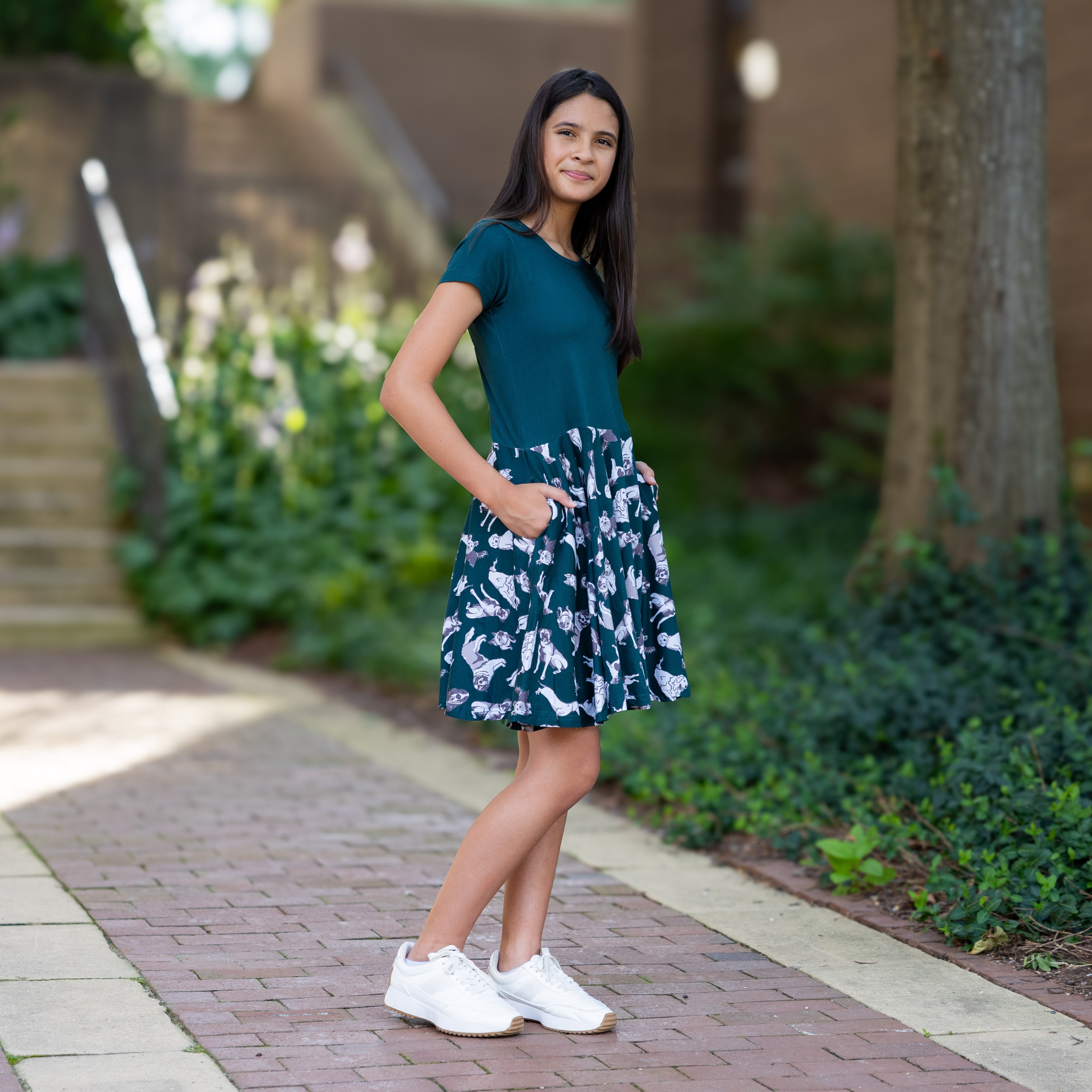 Dogs Kids Twirl Dress