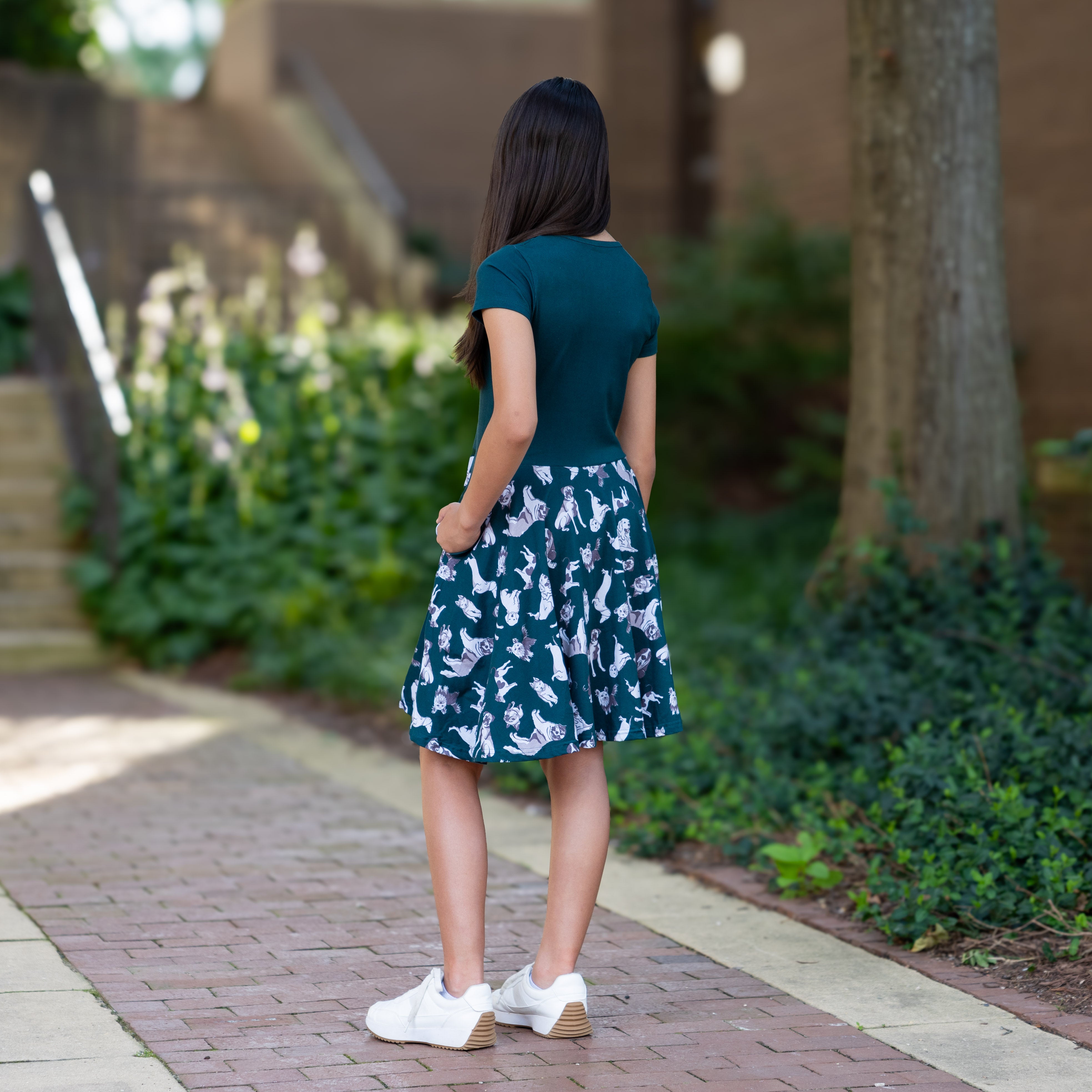 Dogs Kids Twirl Dress