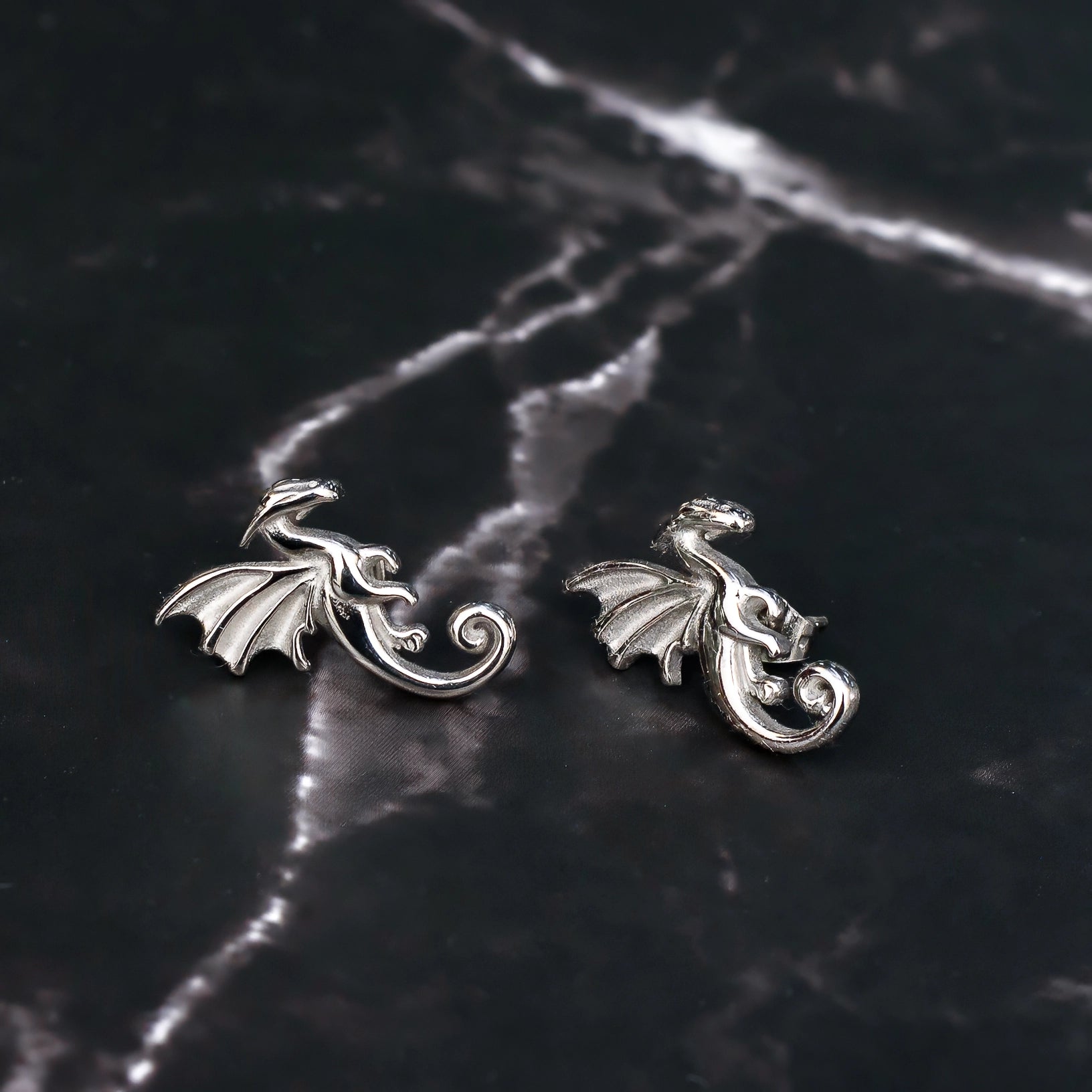 Dragons Stainless Steel Stud Earrings