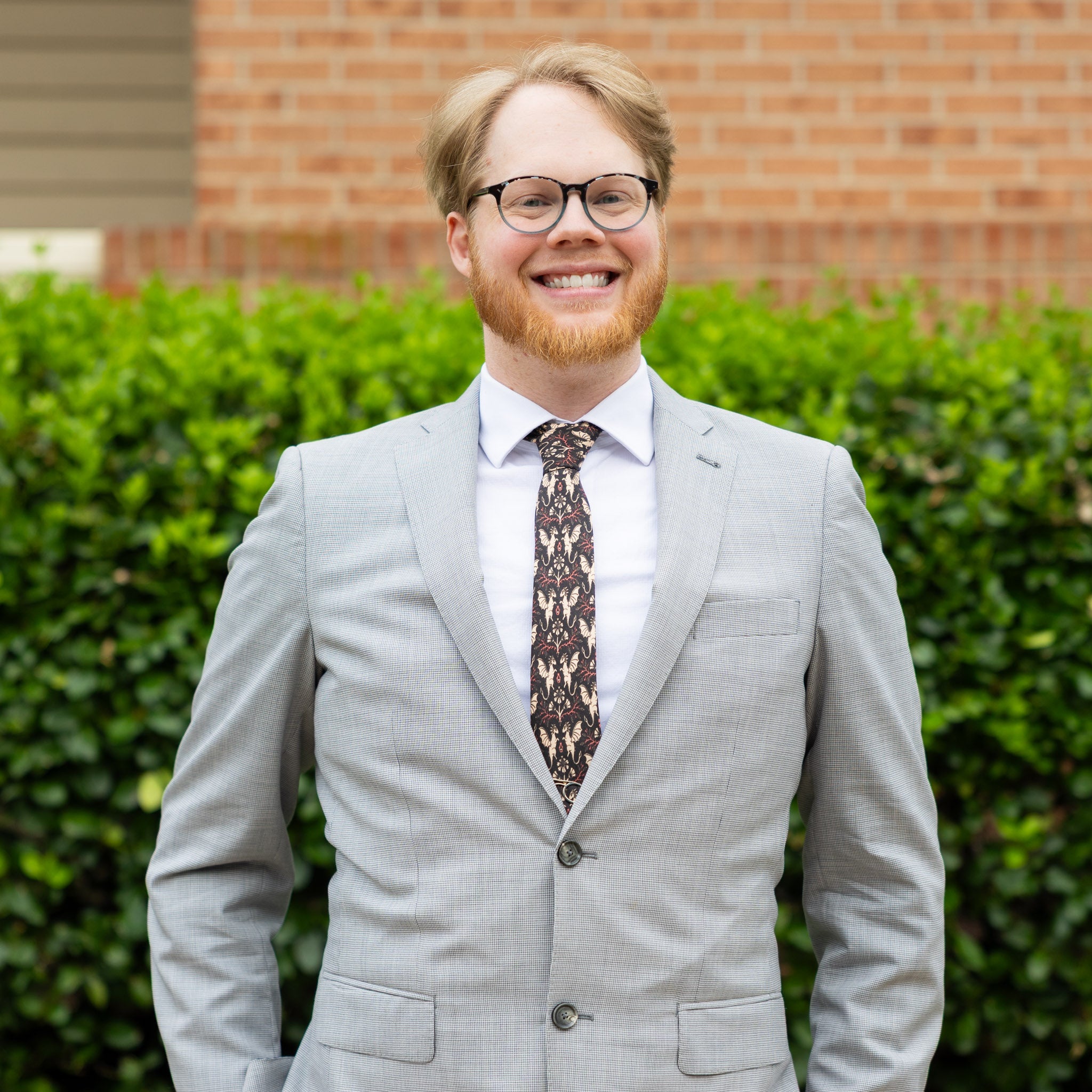Dragons Damask Ruby Tie