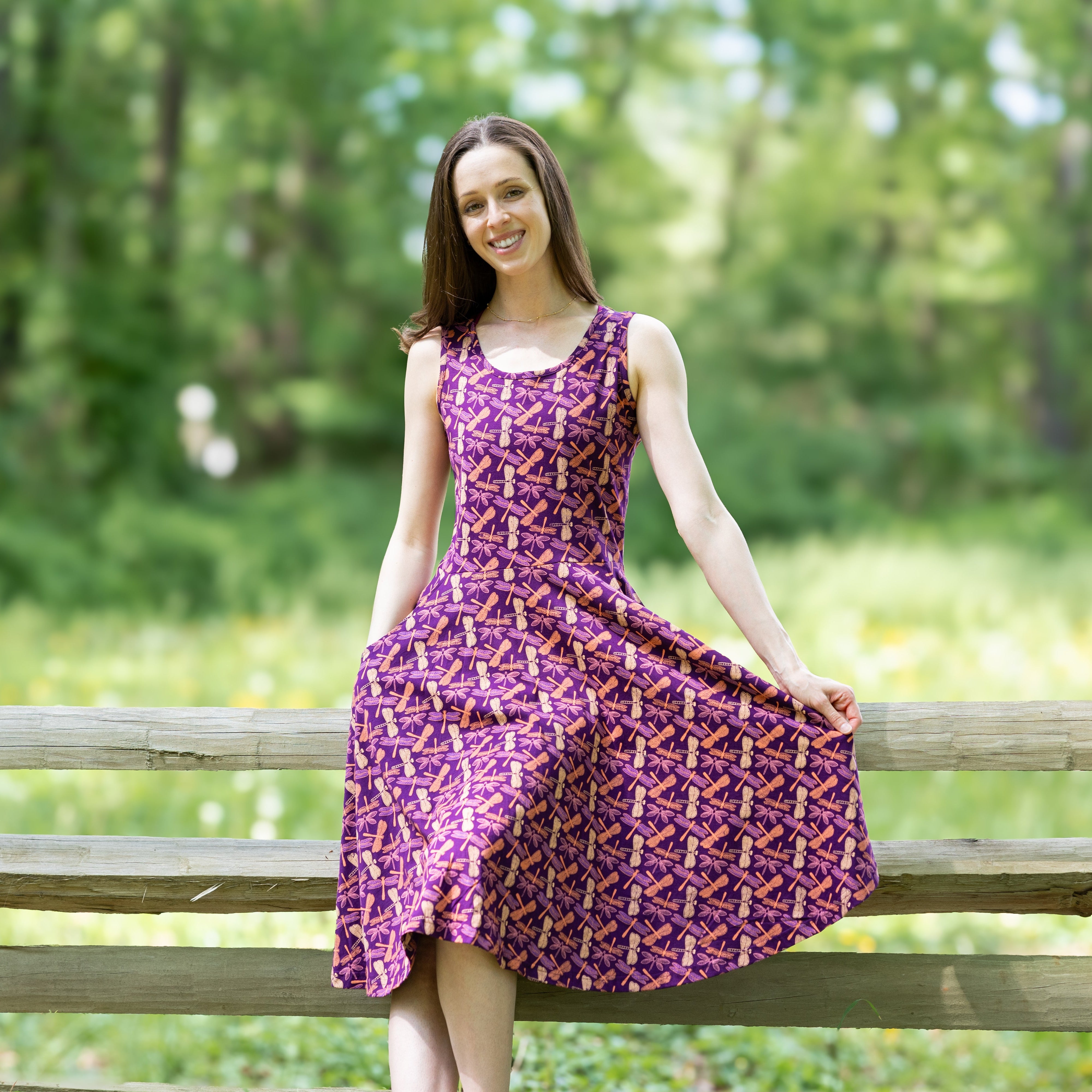 Dragonfly Sleeveless Twirl Dress