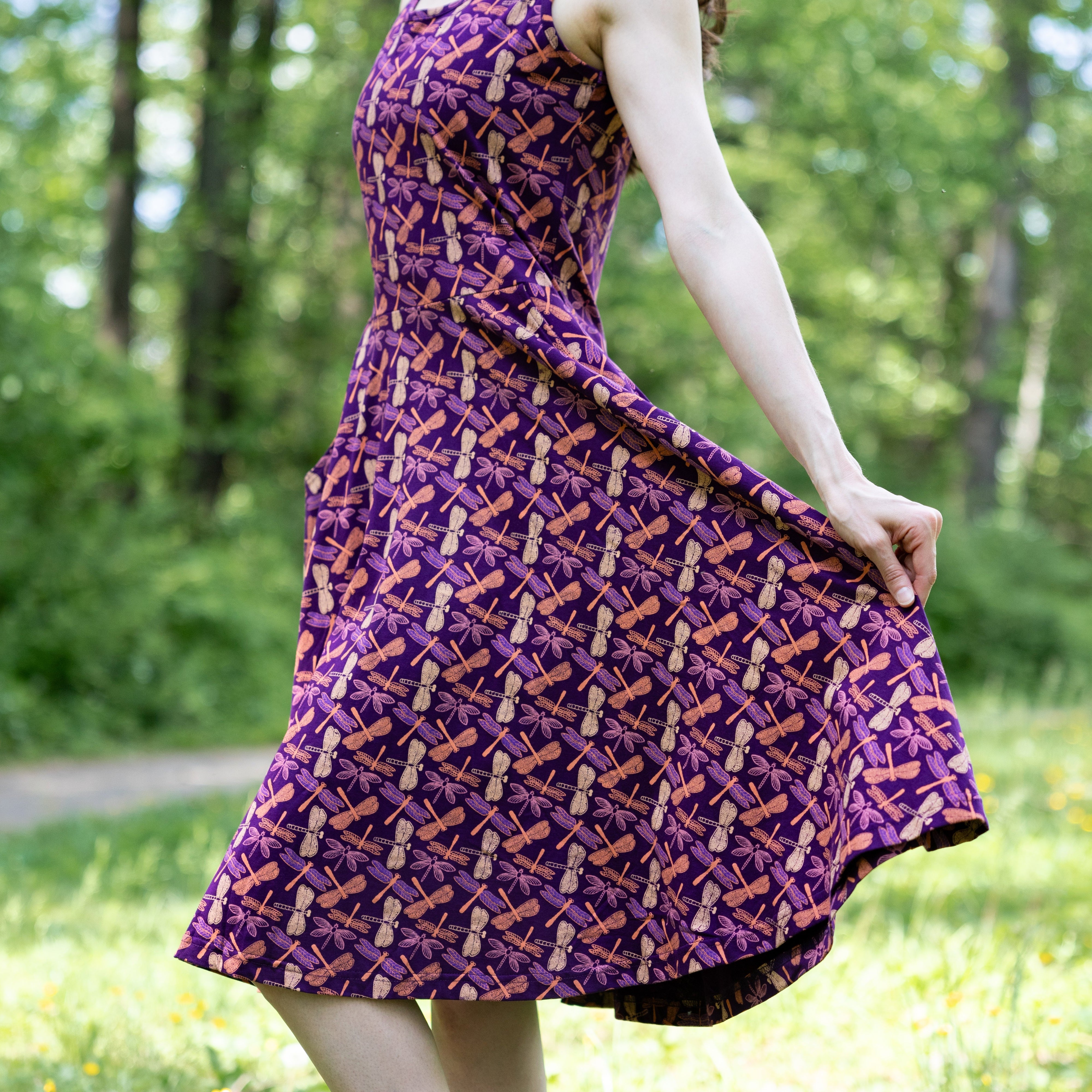 Dragonfly Sleeveless Twirl Dress