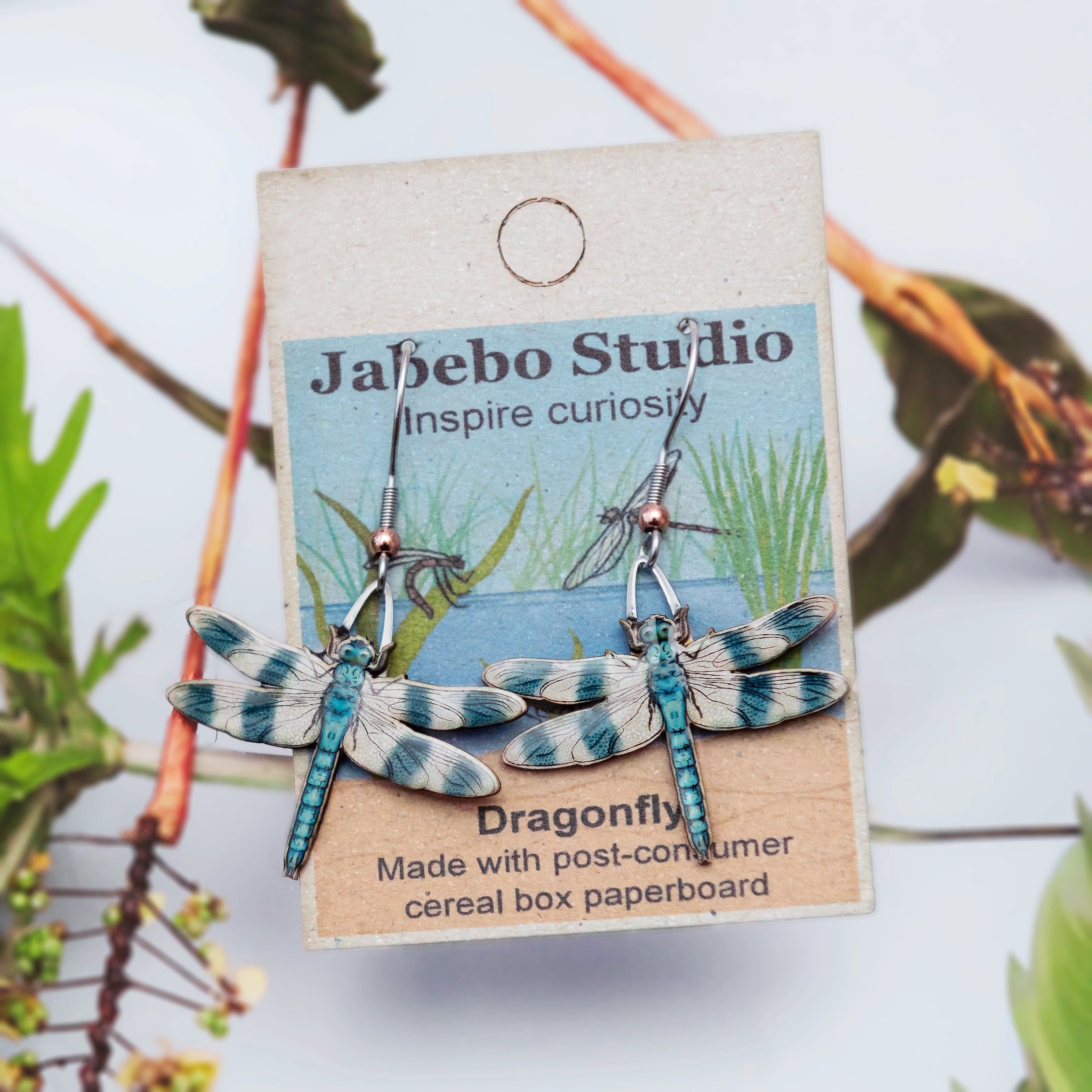 Blue Dragonfly Earrings