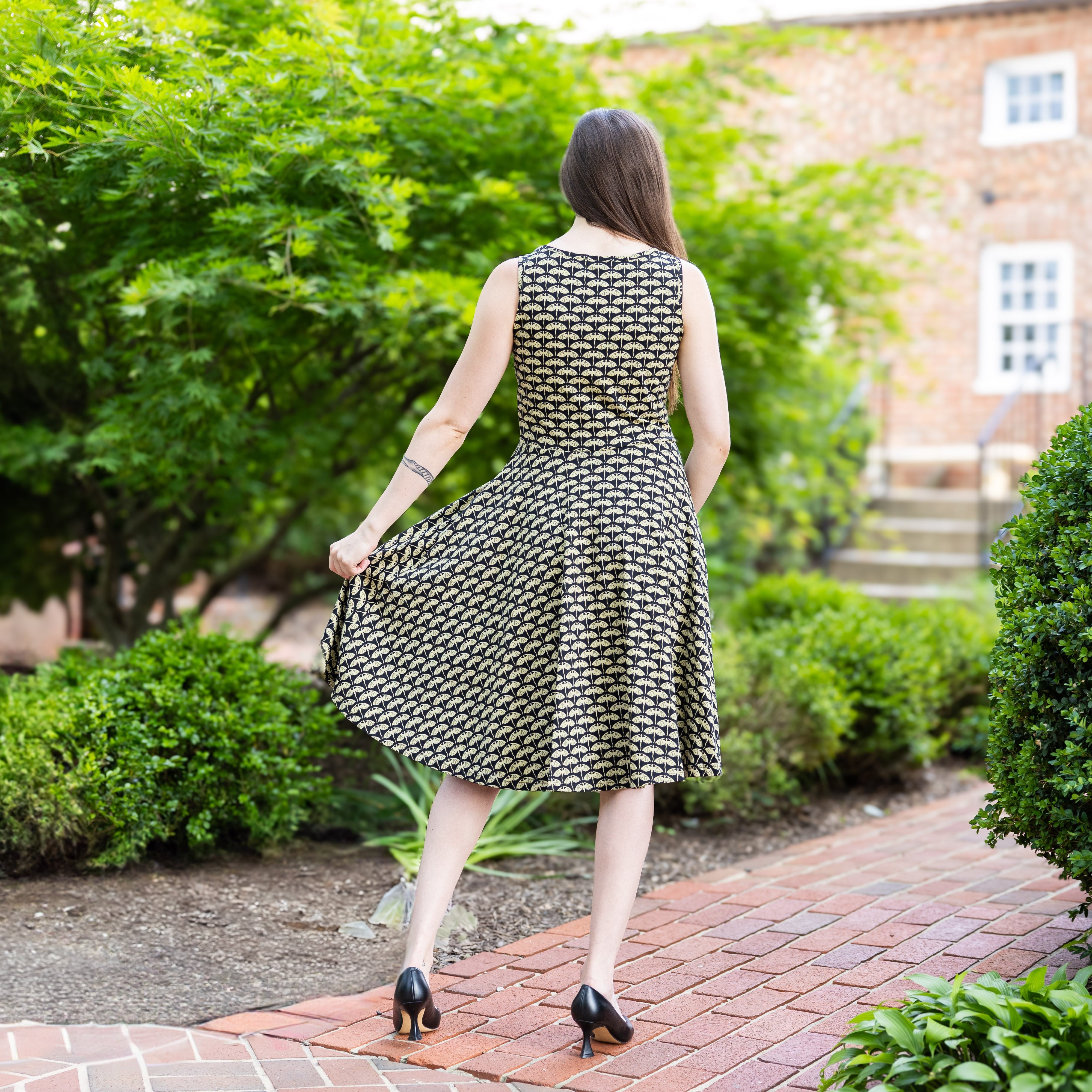 Soaring Scales Sleeveless Twirl Dress