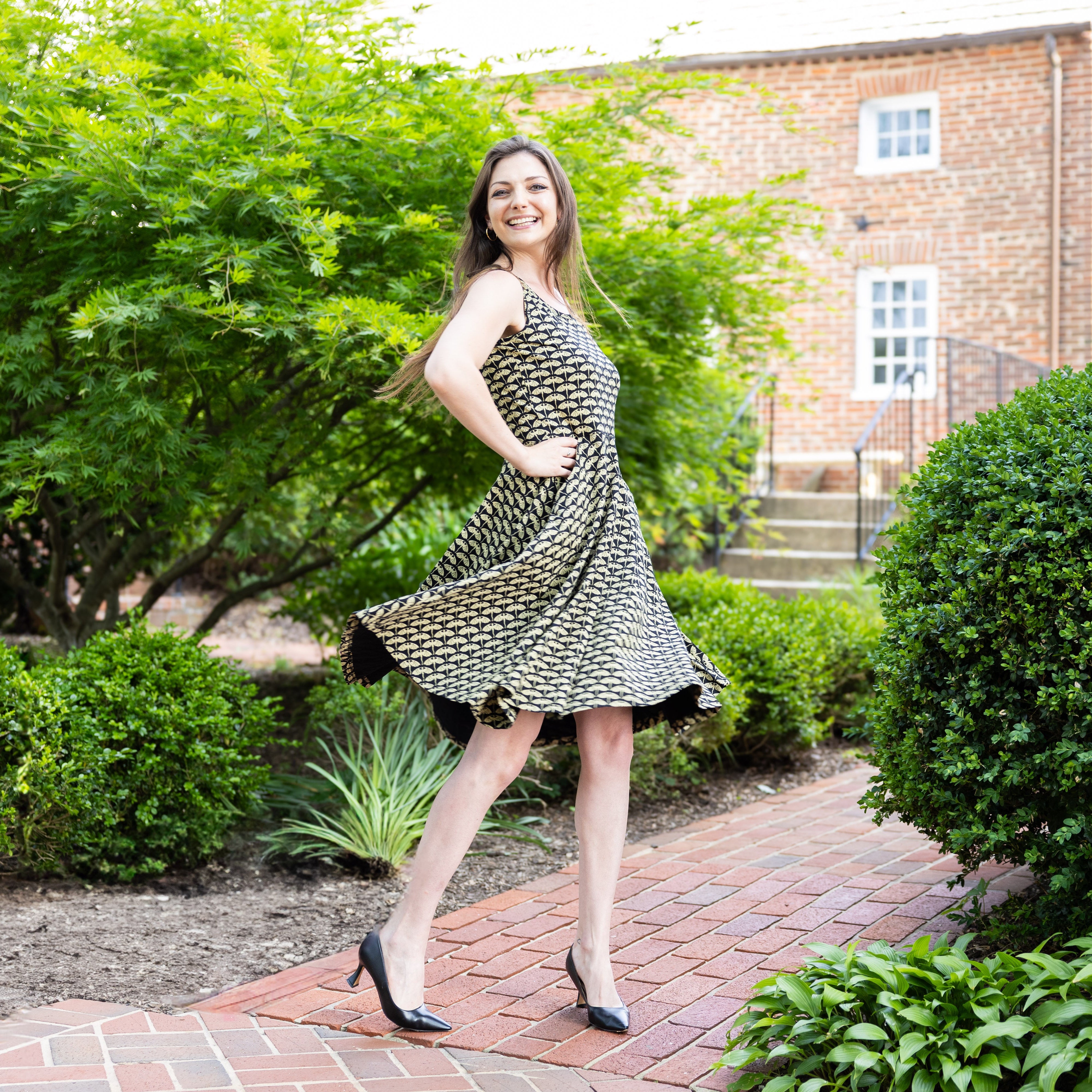 Soaring Scales Sleeveless Twirl Dress