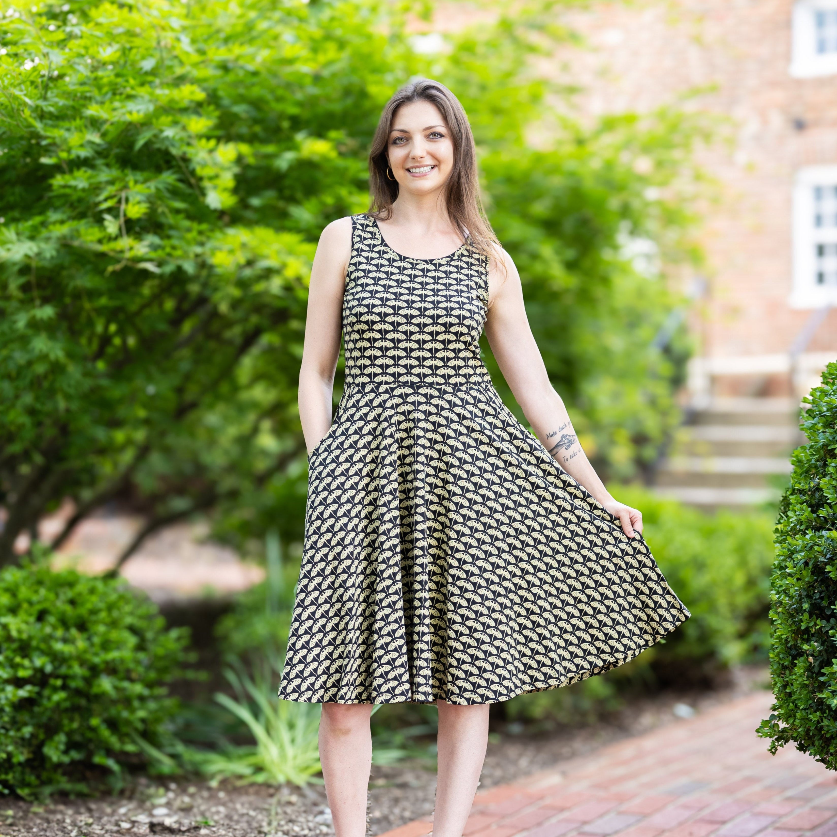 Soaring Scales Sleeveless Twirl Dress