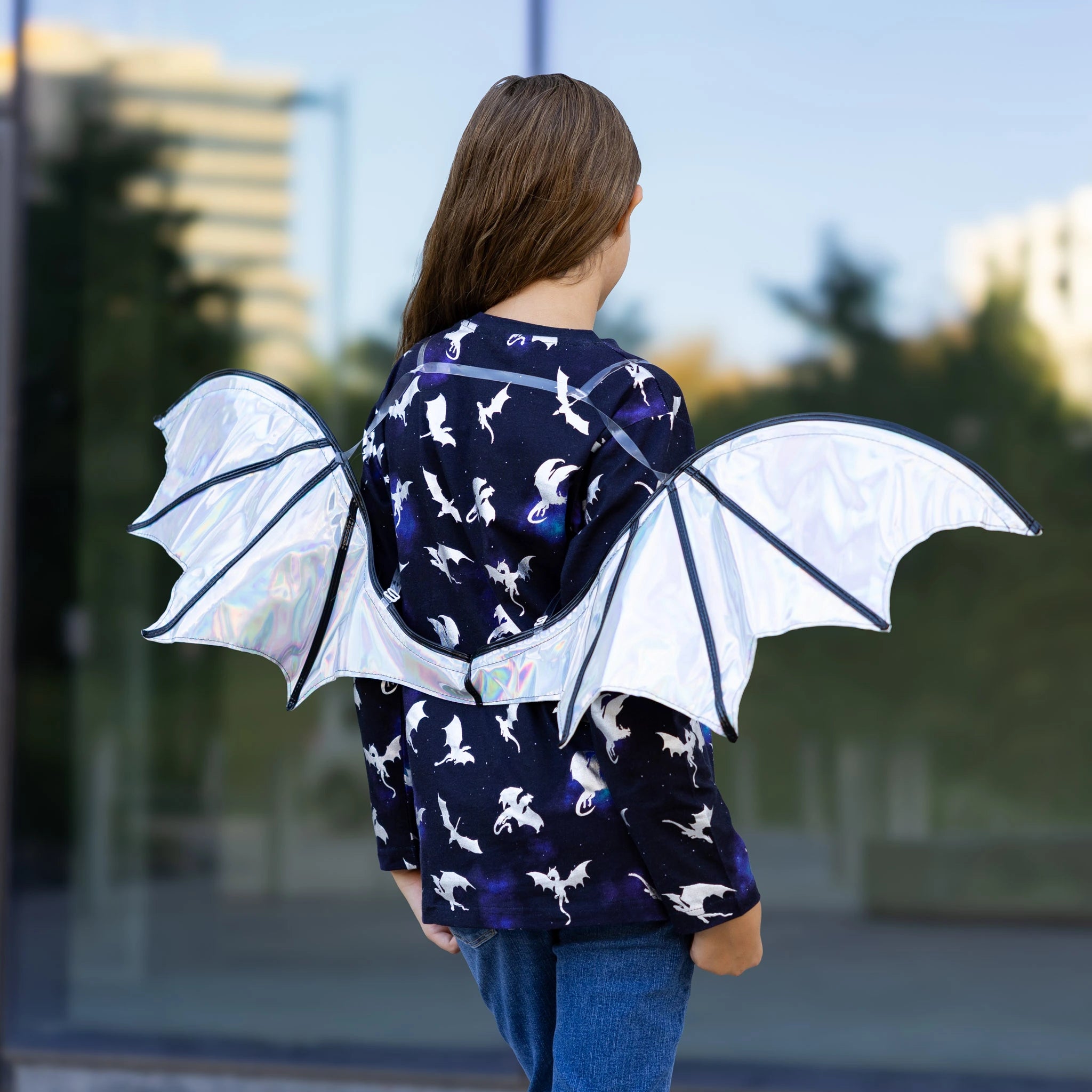 Dragons in Space Long Sleeve Kids T-Shirt