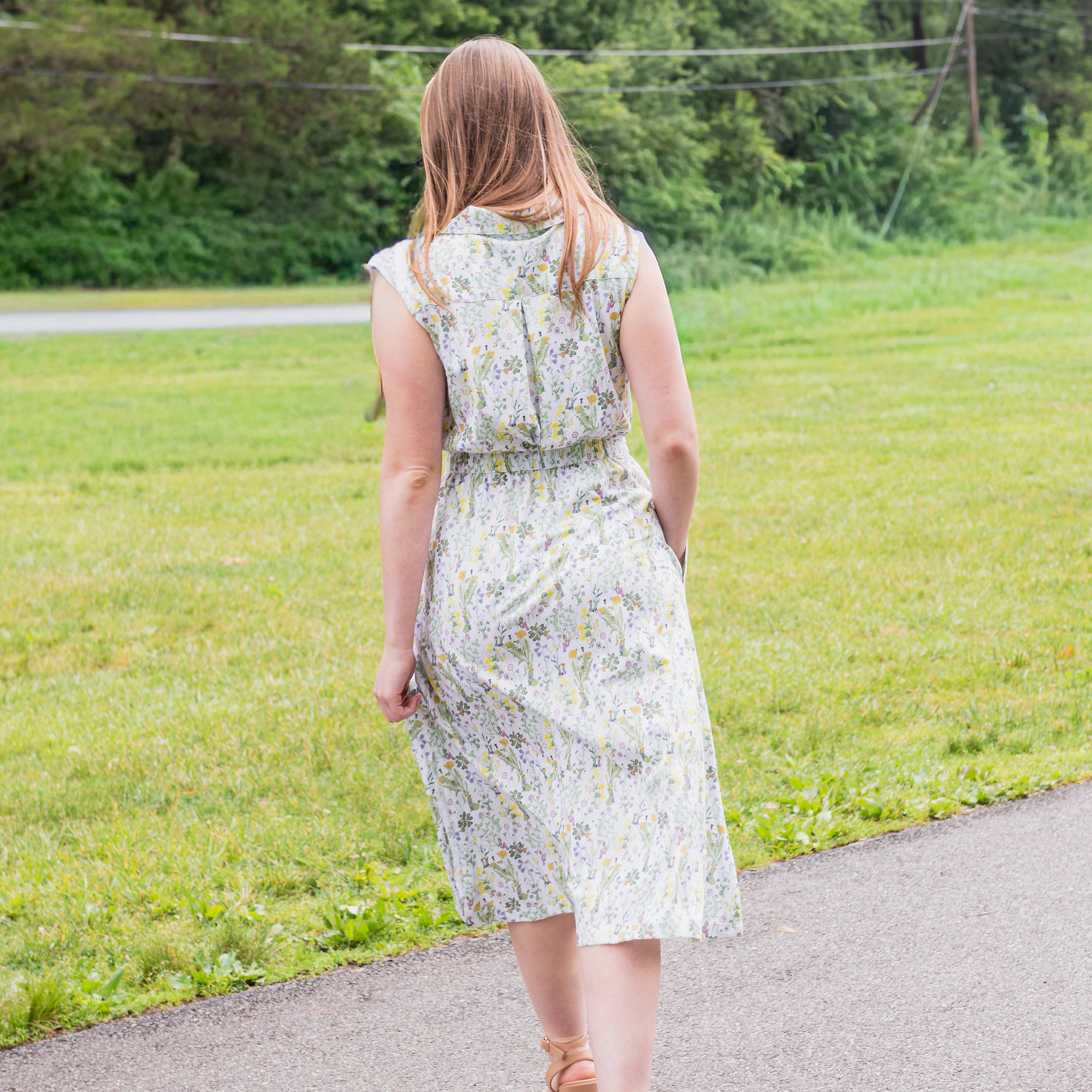 Fairies Among The Weeds Dress with Pockets