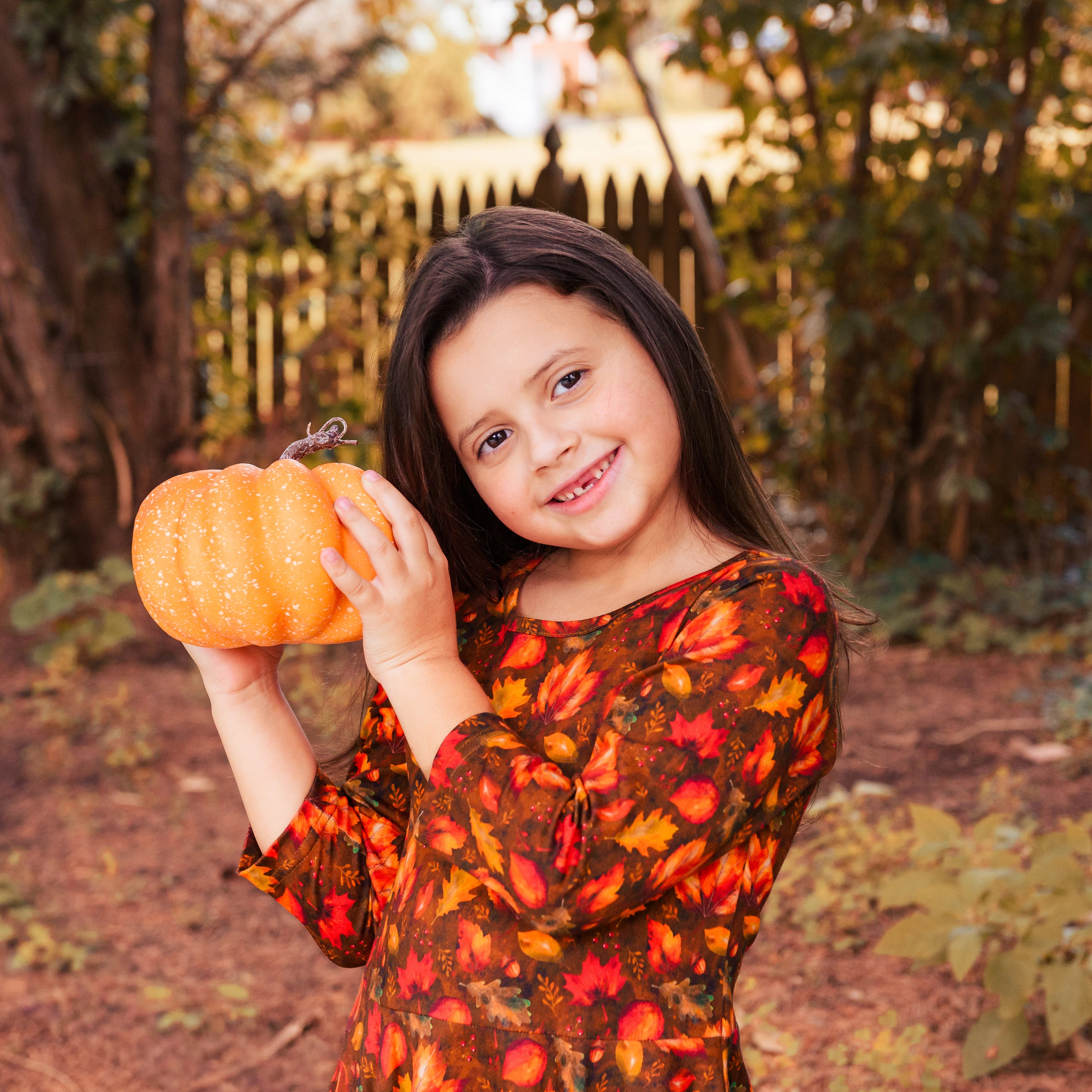 Falling For You Kids Twirl Dress with Pockets