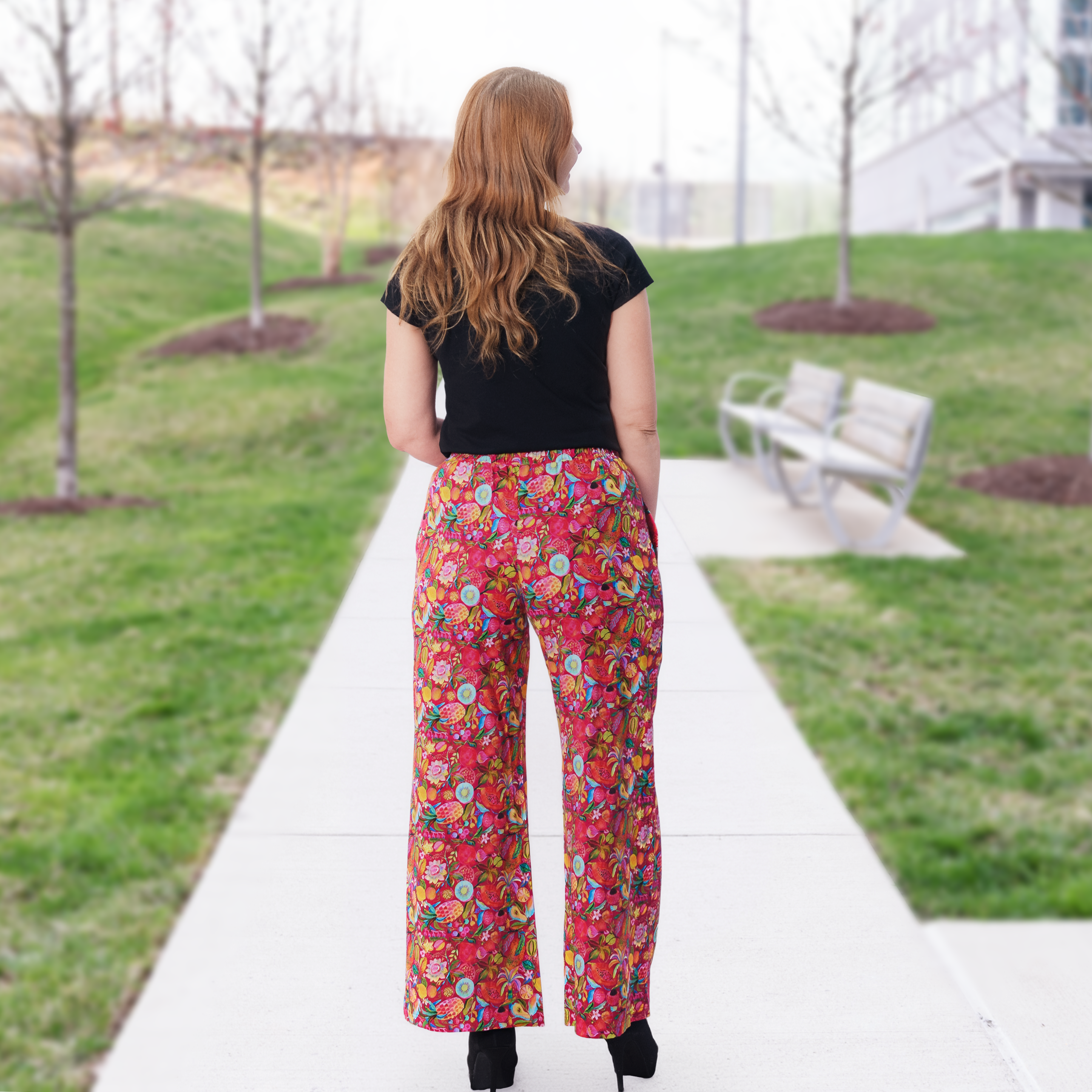 Fancy Fruits Palazzo Pants with Pockets