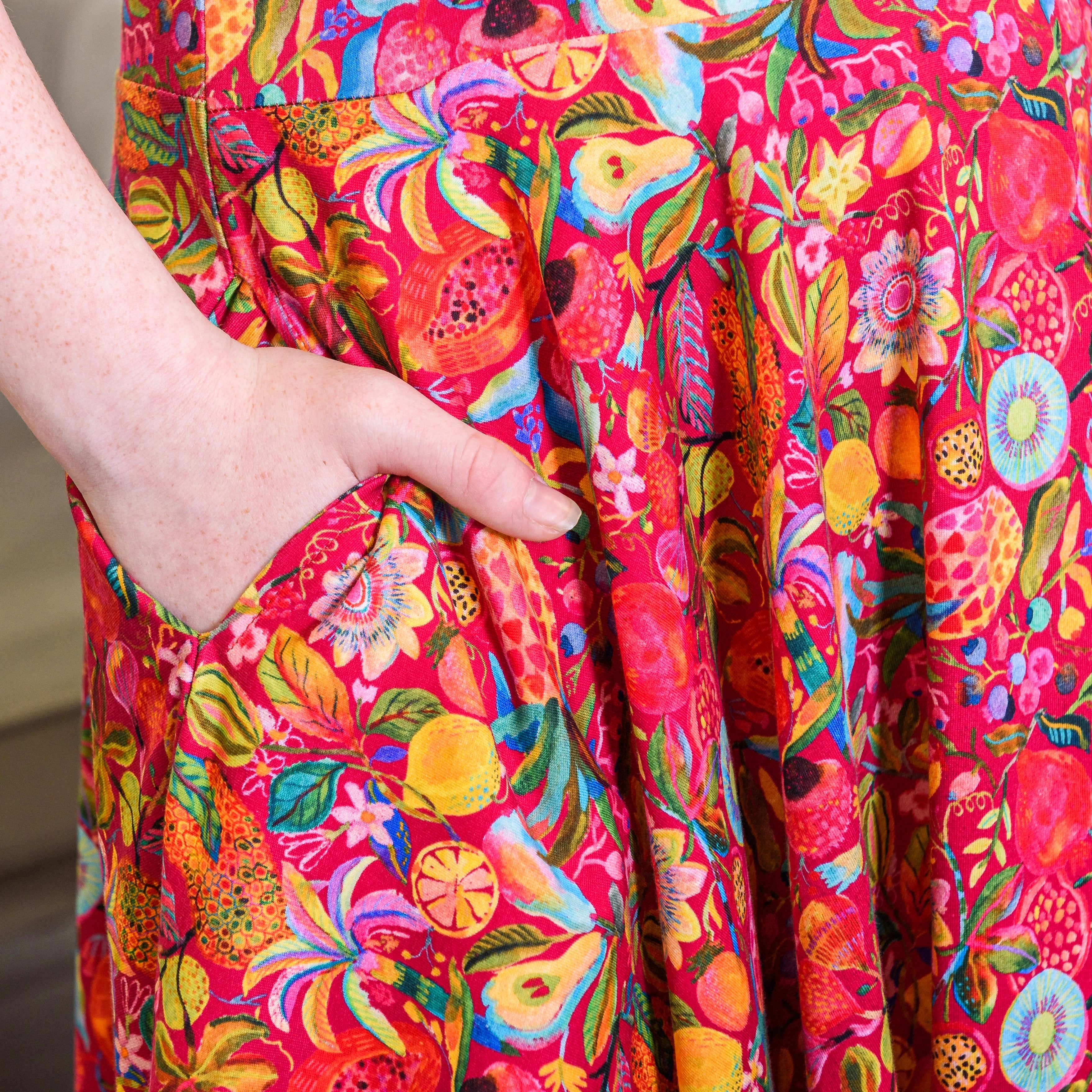 Fancy Fruits Kids Twirl Dress with Pockets
