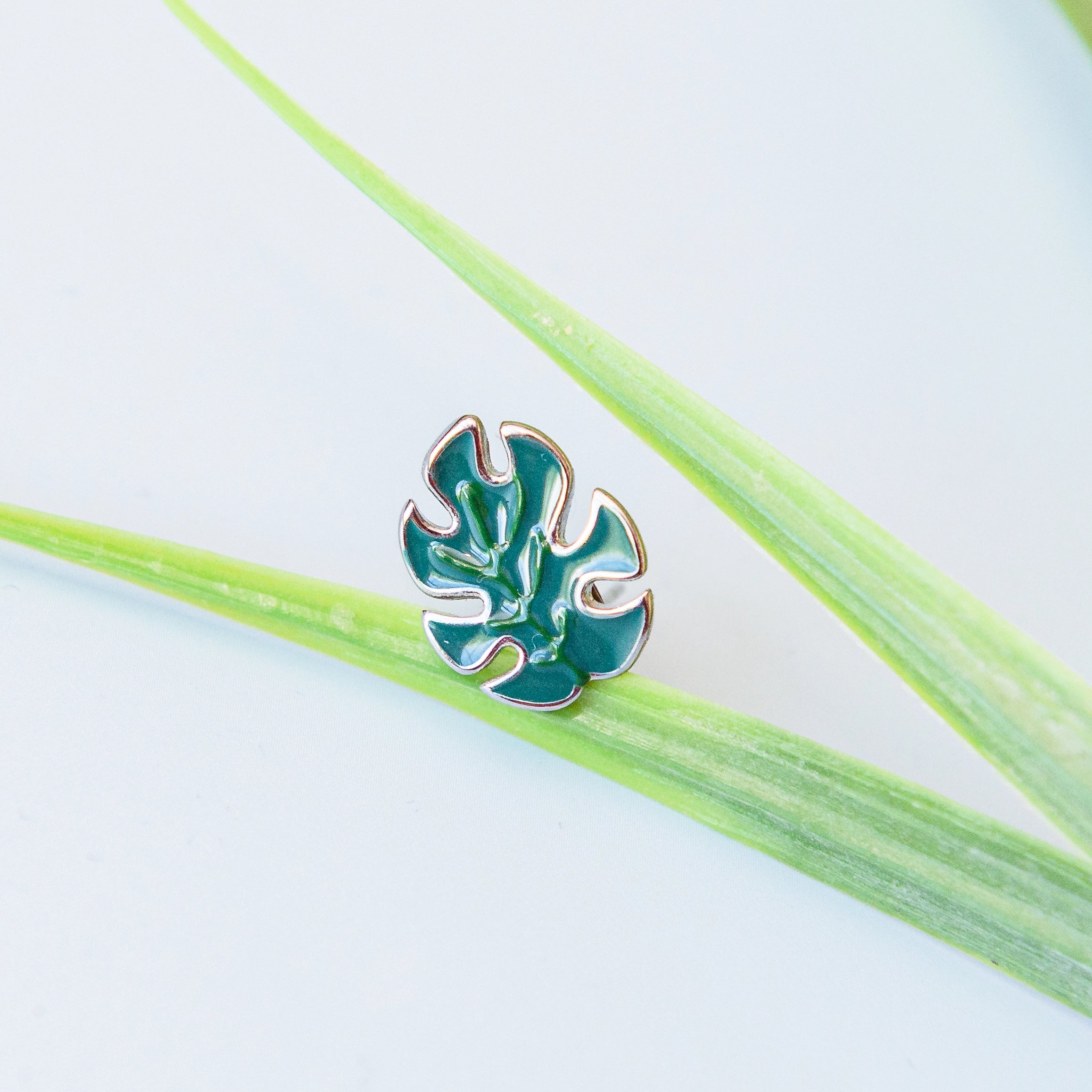 Flamingo and Leaf Stainless Steel Earrings