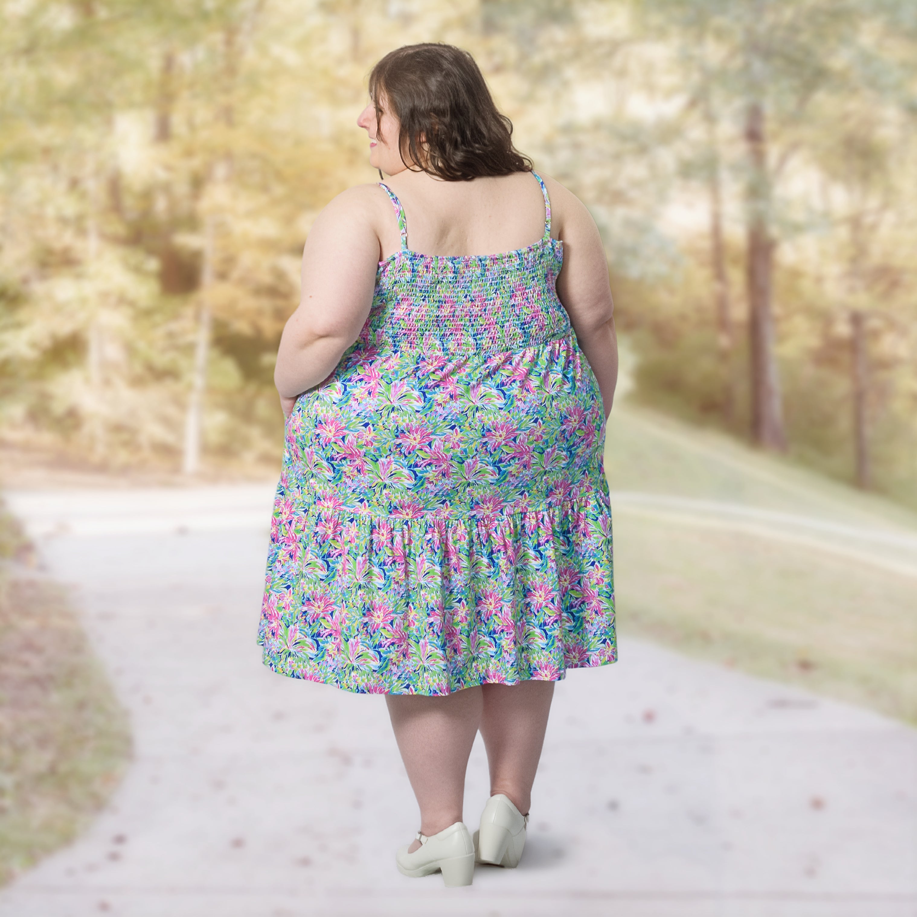 Flora Fiesta Sleeveless Frill Dress