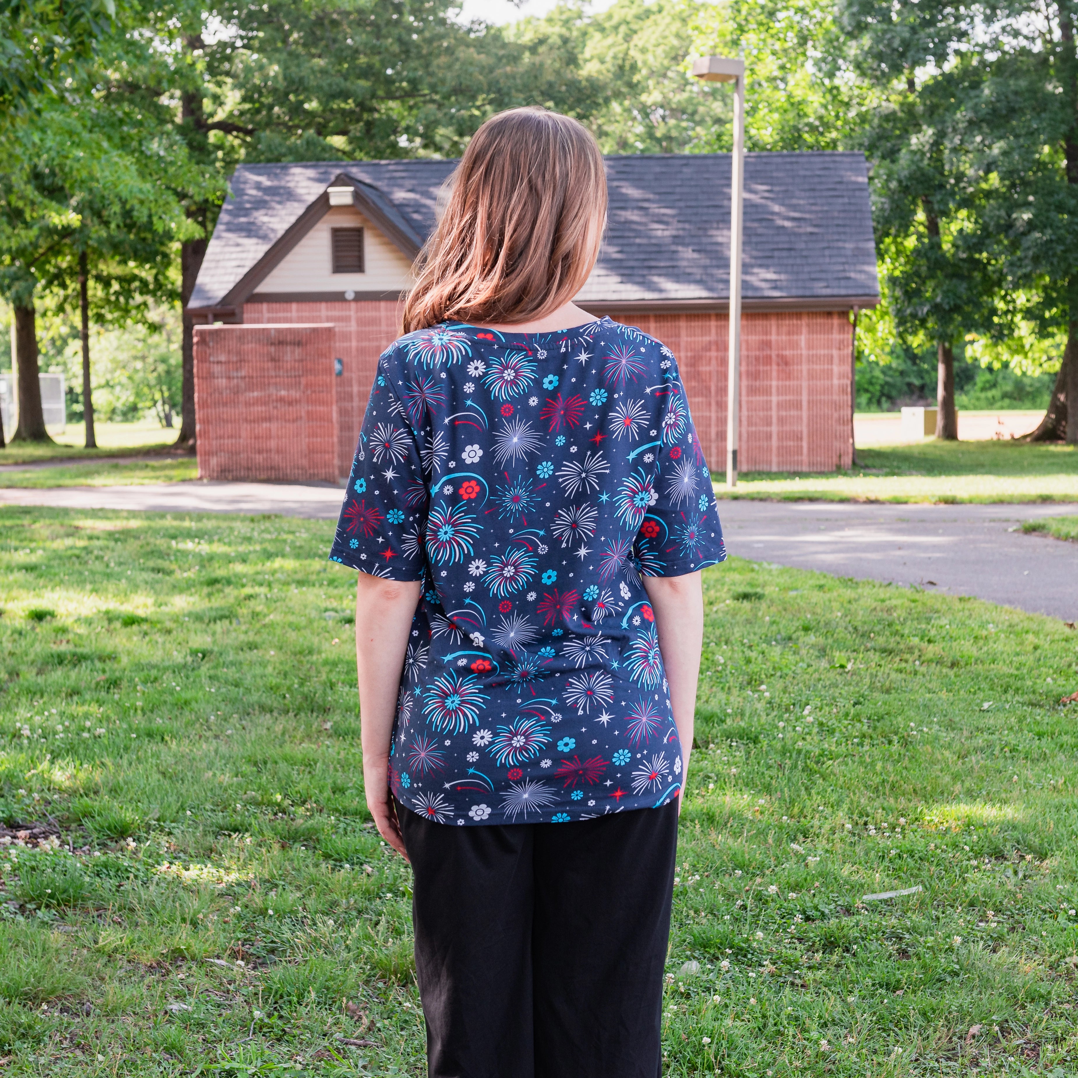 Floral Fireworks Tunic Top