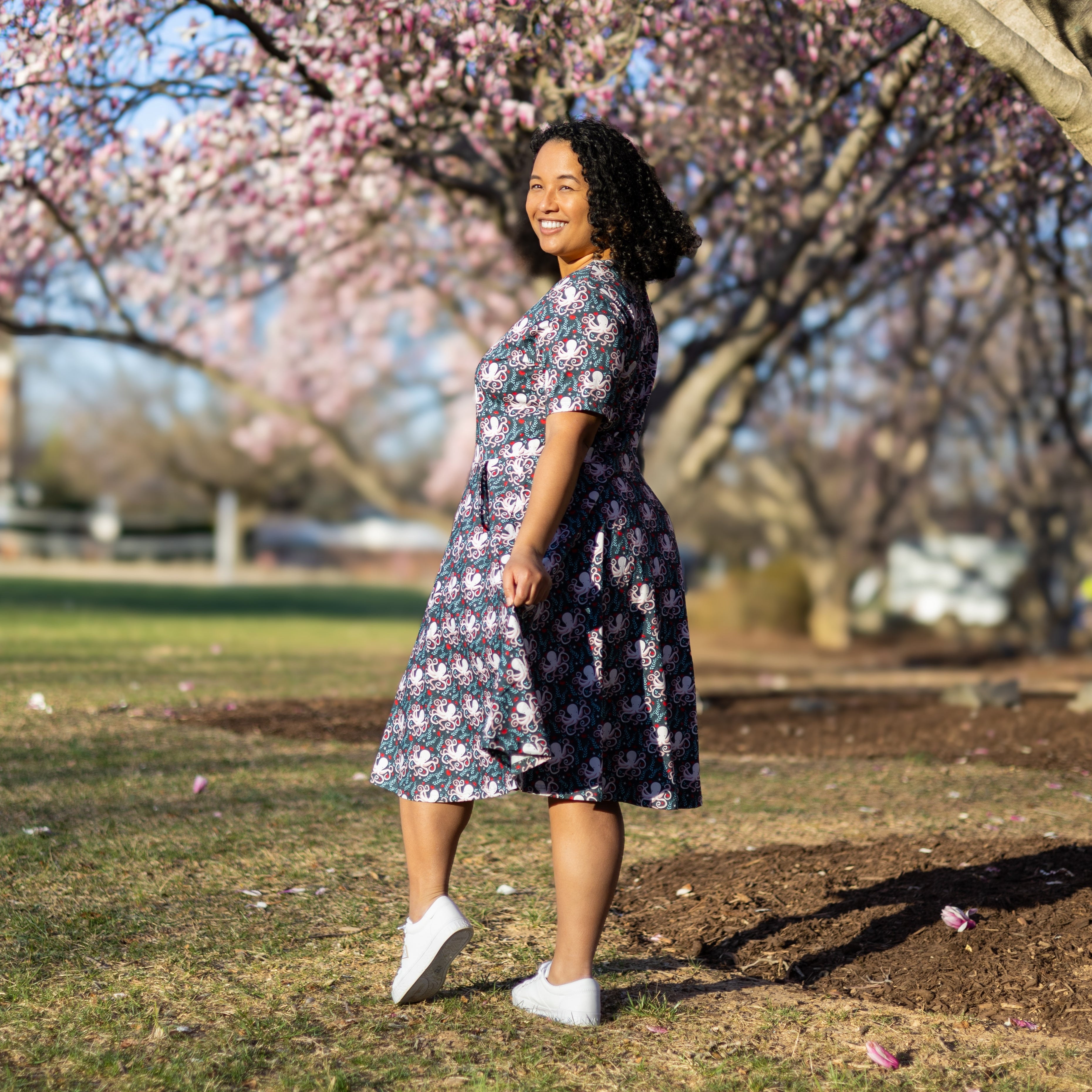 Floral Octopus Twirl Dress