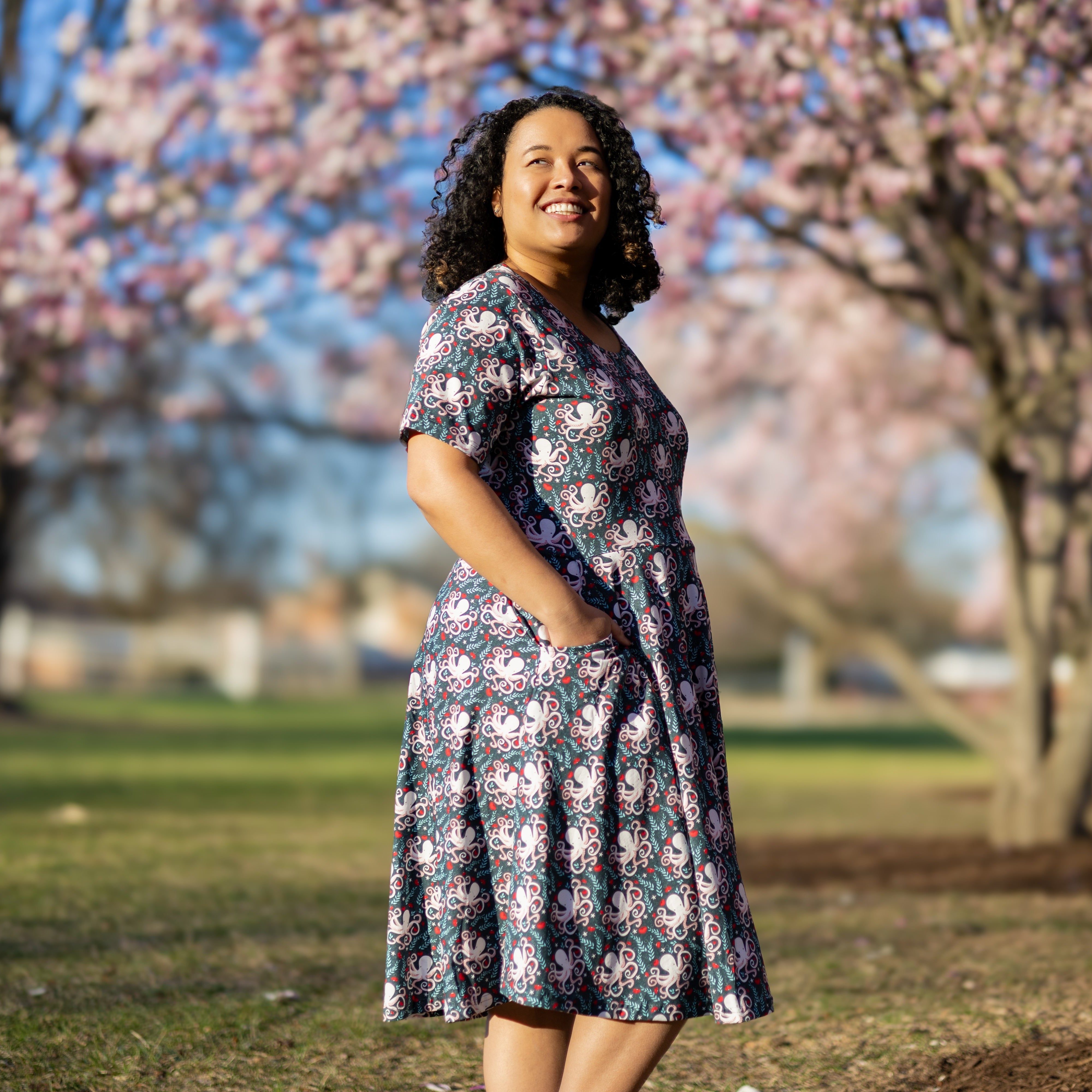 Floral Octopus Twirl Dress