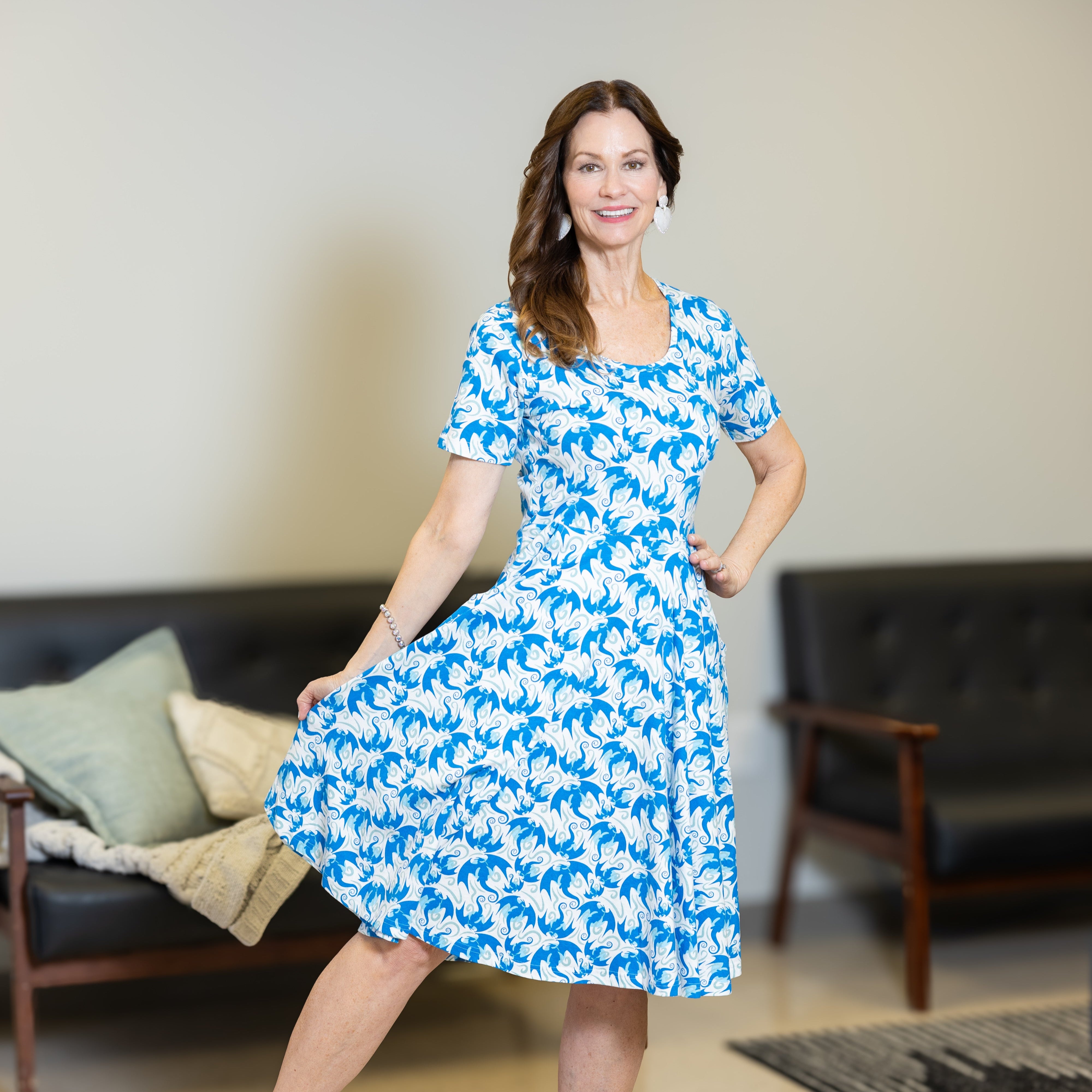 Flying Dragons Twirl Dress