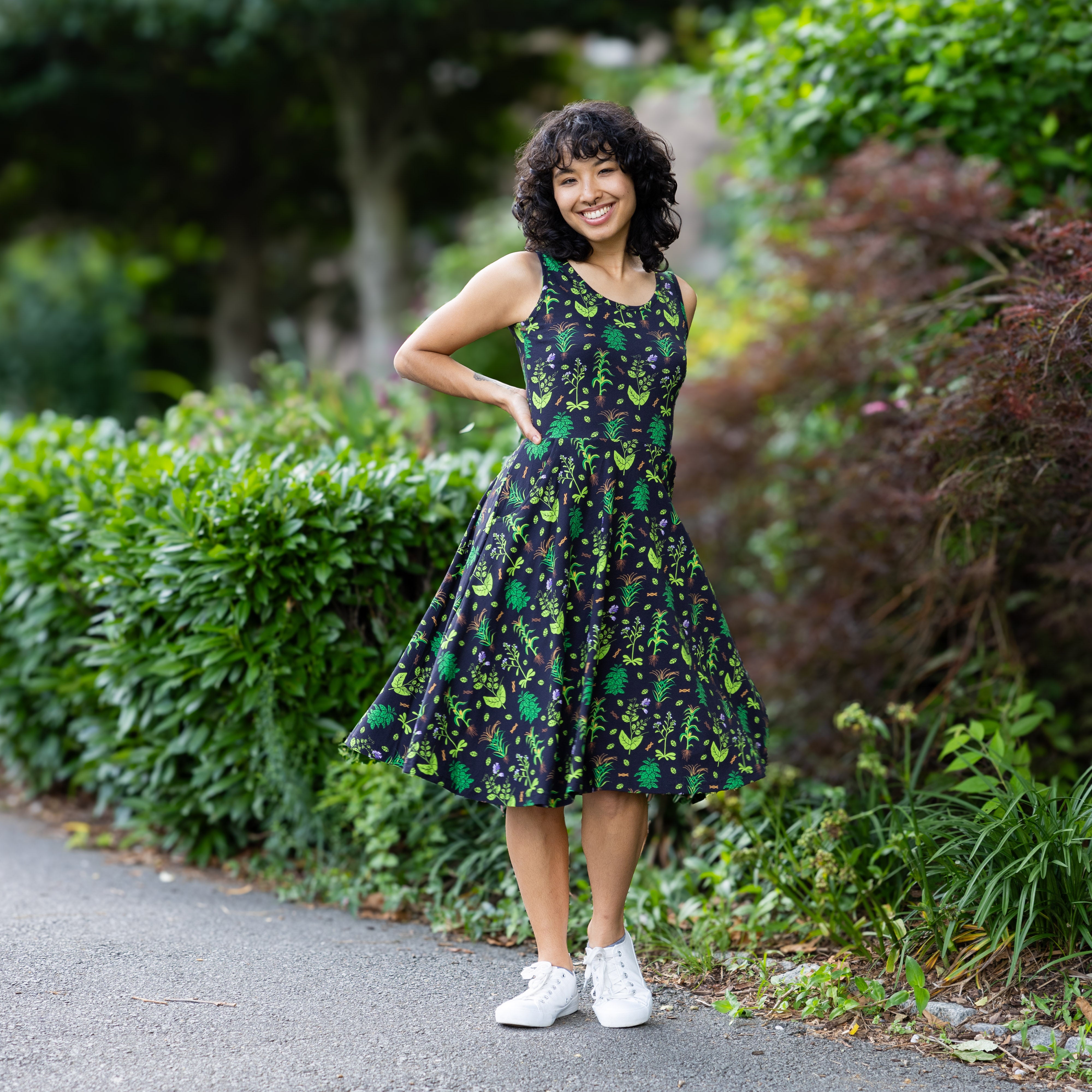 Genetic Plants Sleeveless Twirl Dress