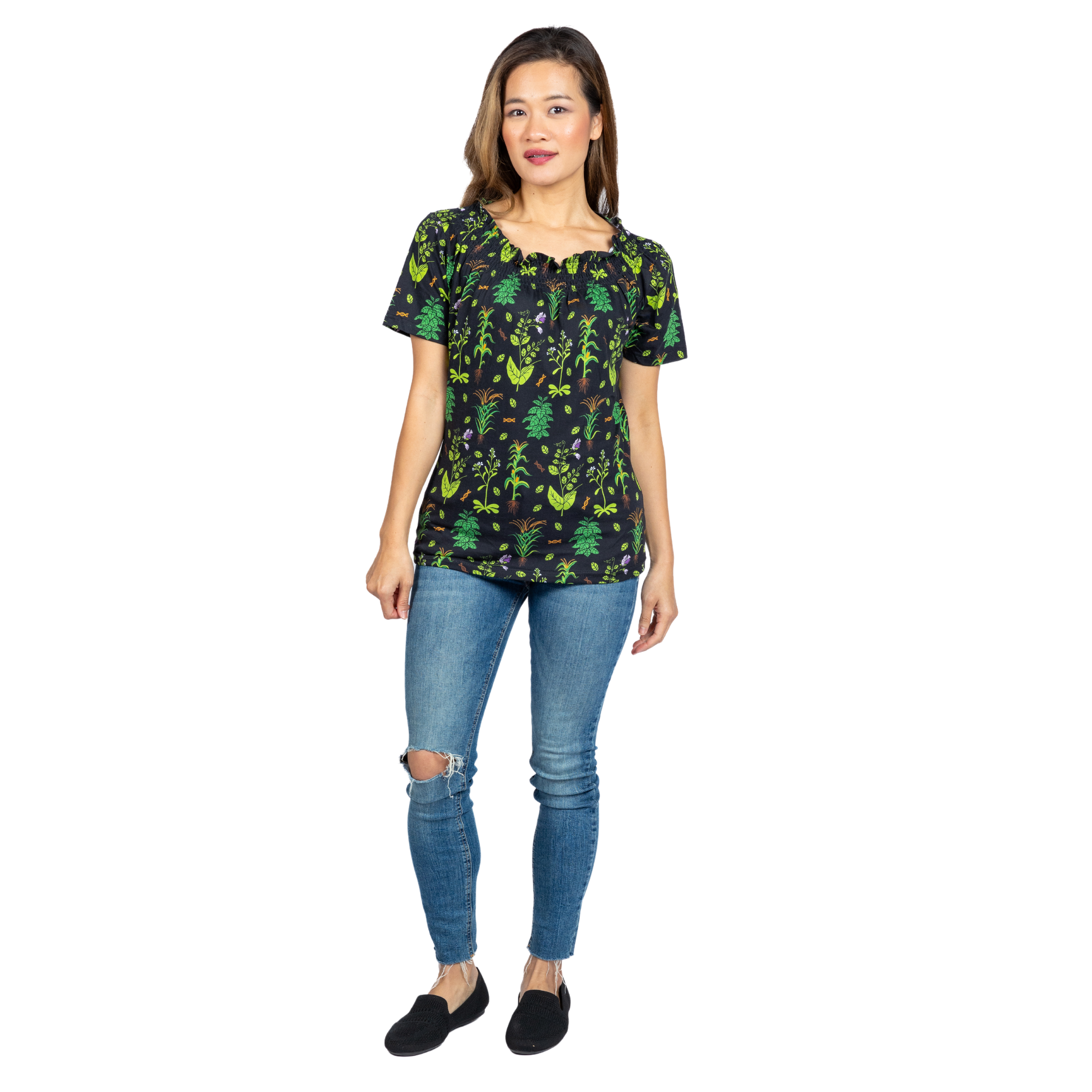 Genetic Plants Smocked Top