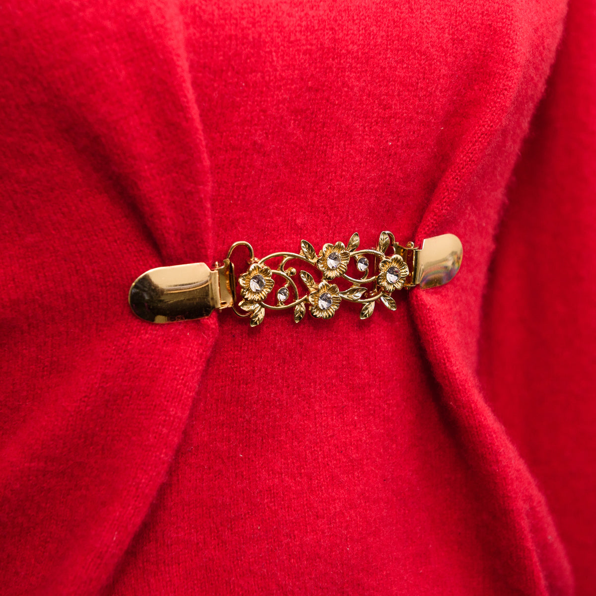 Gold Flowers Cinch Clip