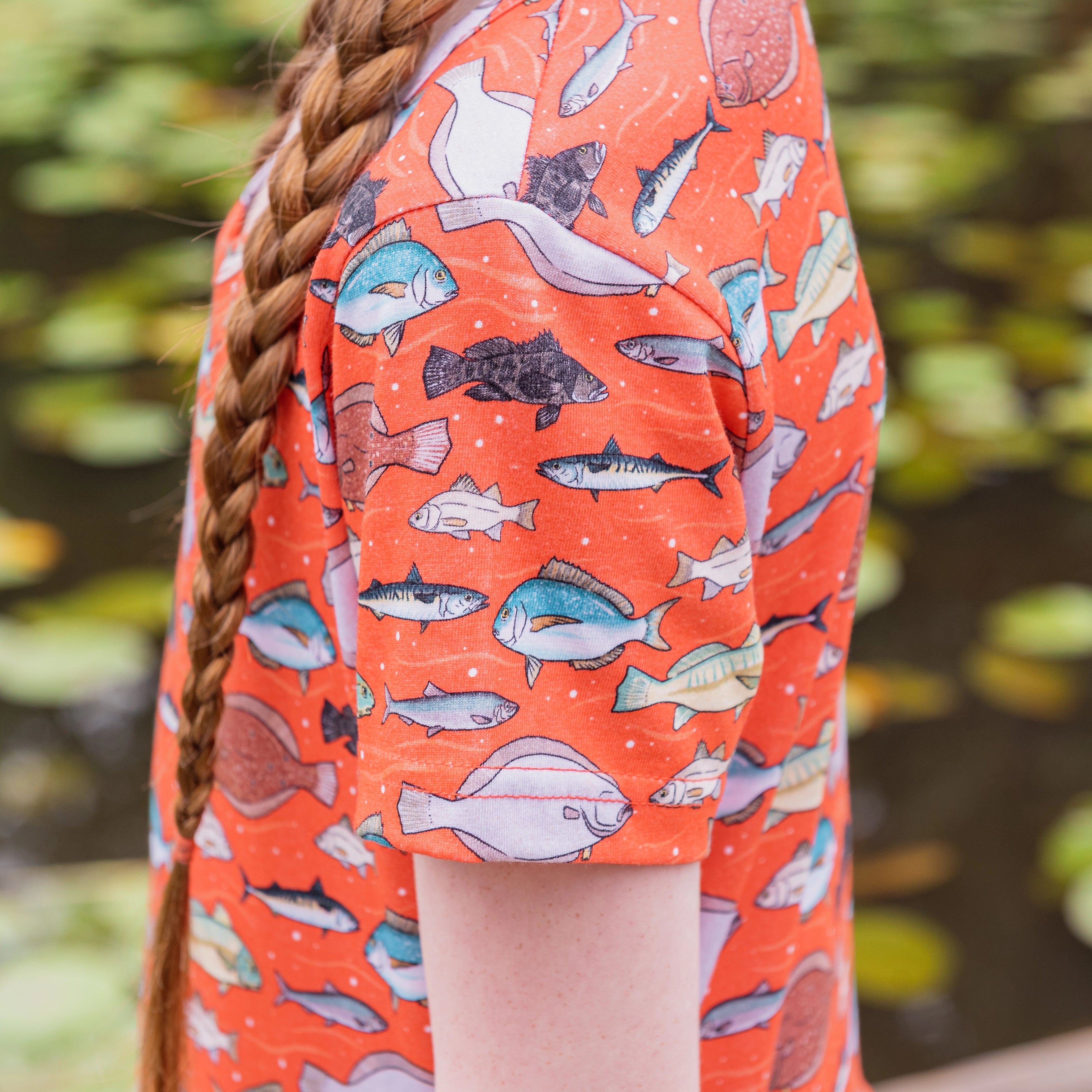 Gone Fishing Kids Twirl Dress with Pockets