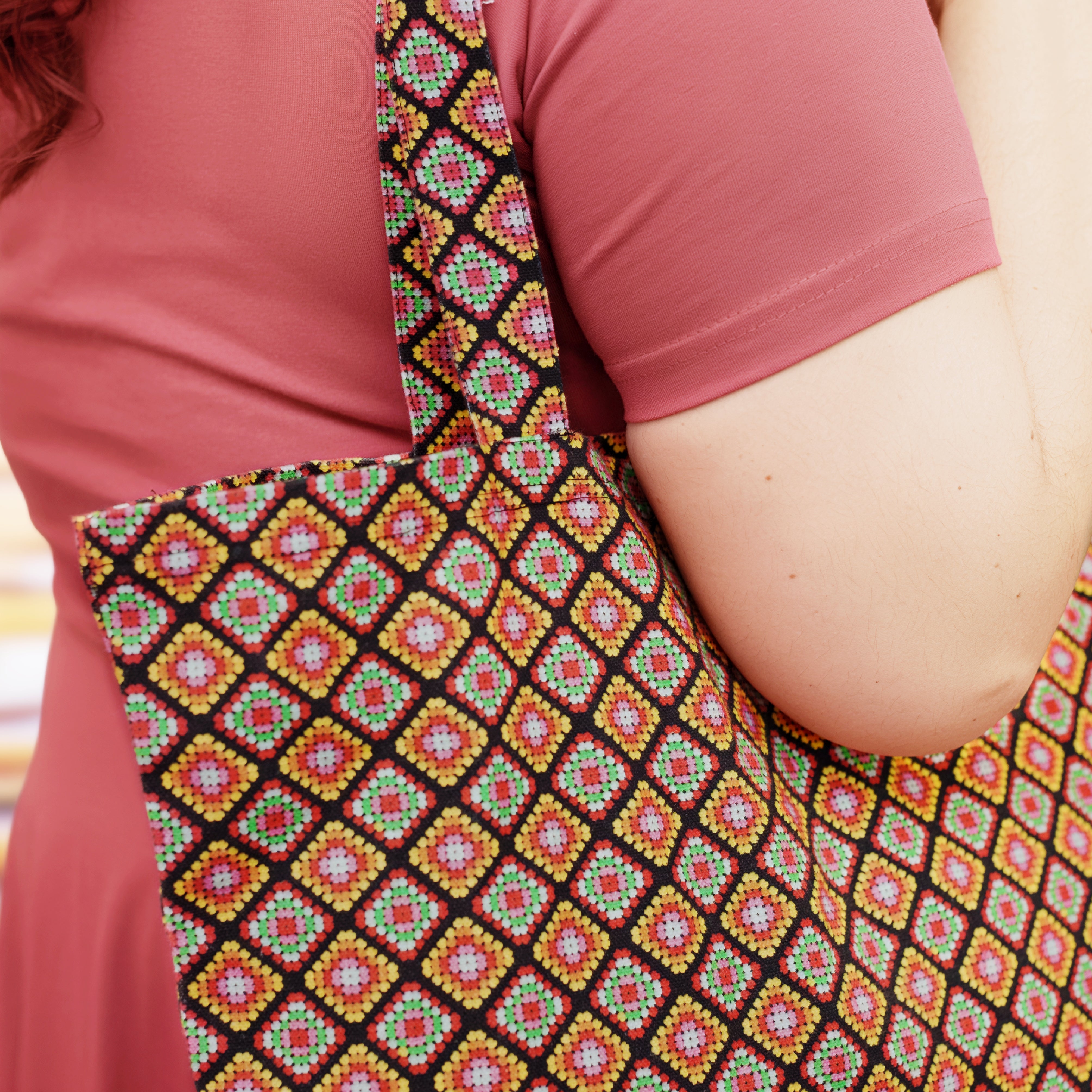Granny Squares Tote Bag