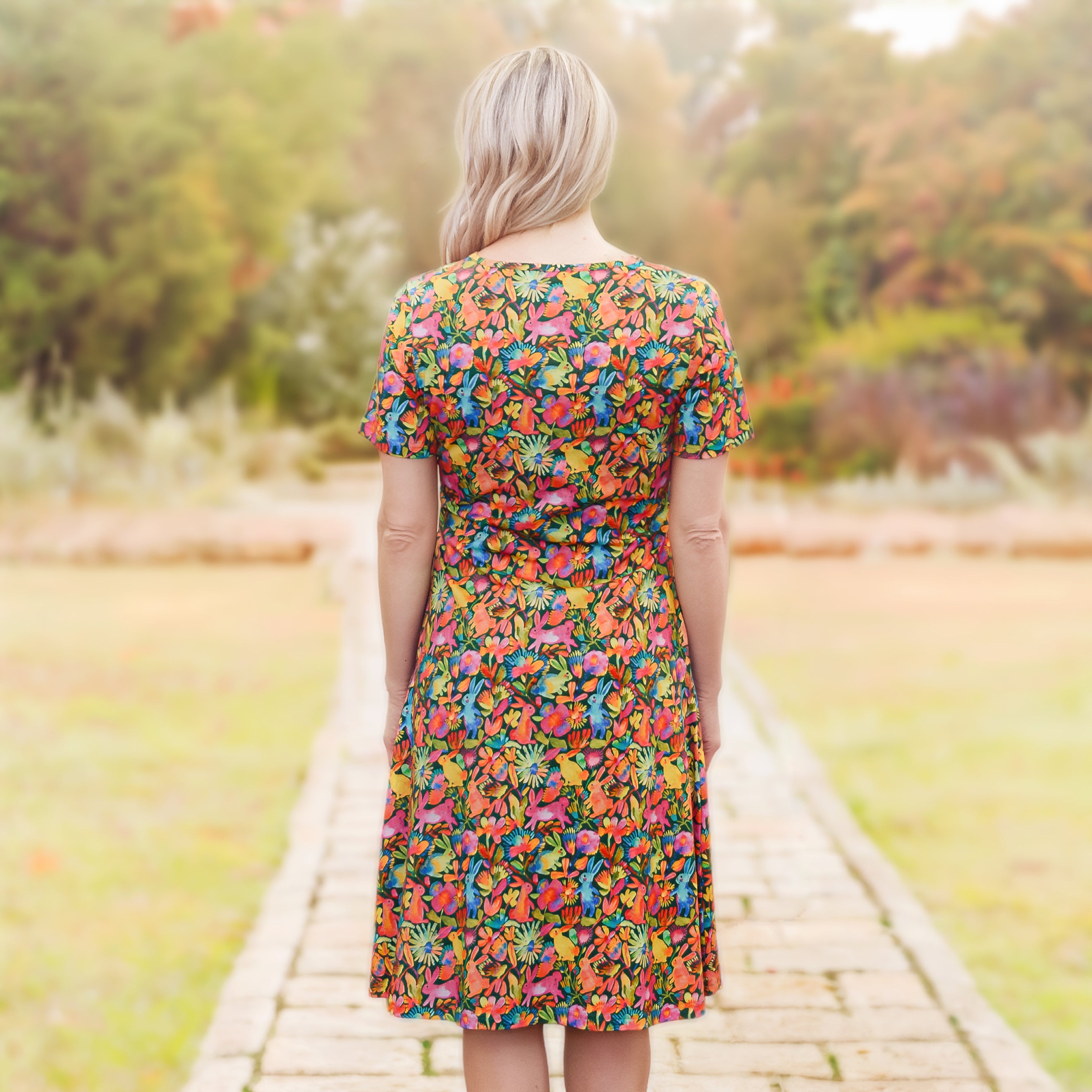 Happy Bunnies A-Line Dress (No Waist Seam)