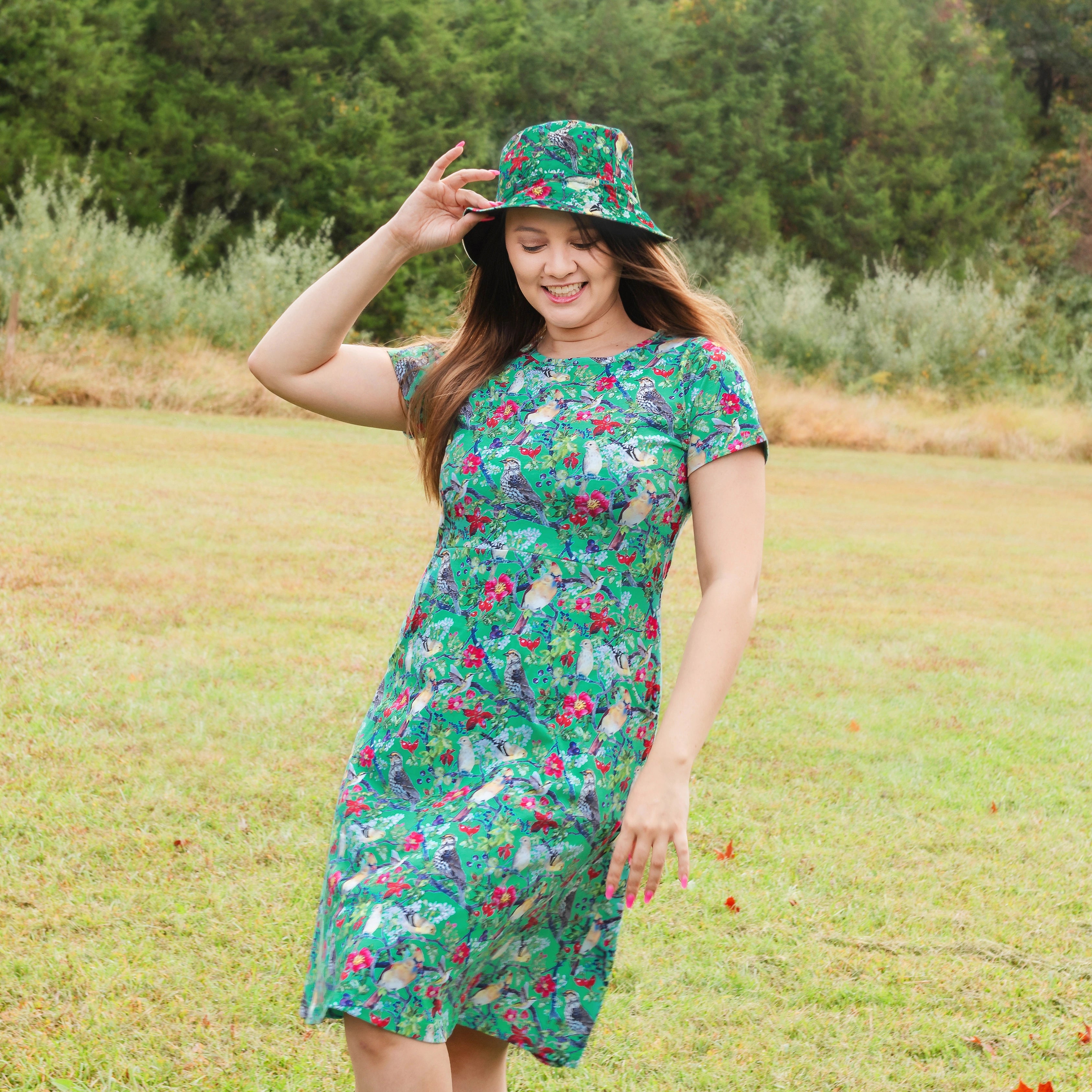 Hen's Parade Petite A-Line Dress (With Waist Seam)