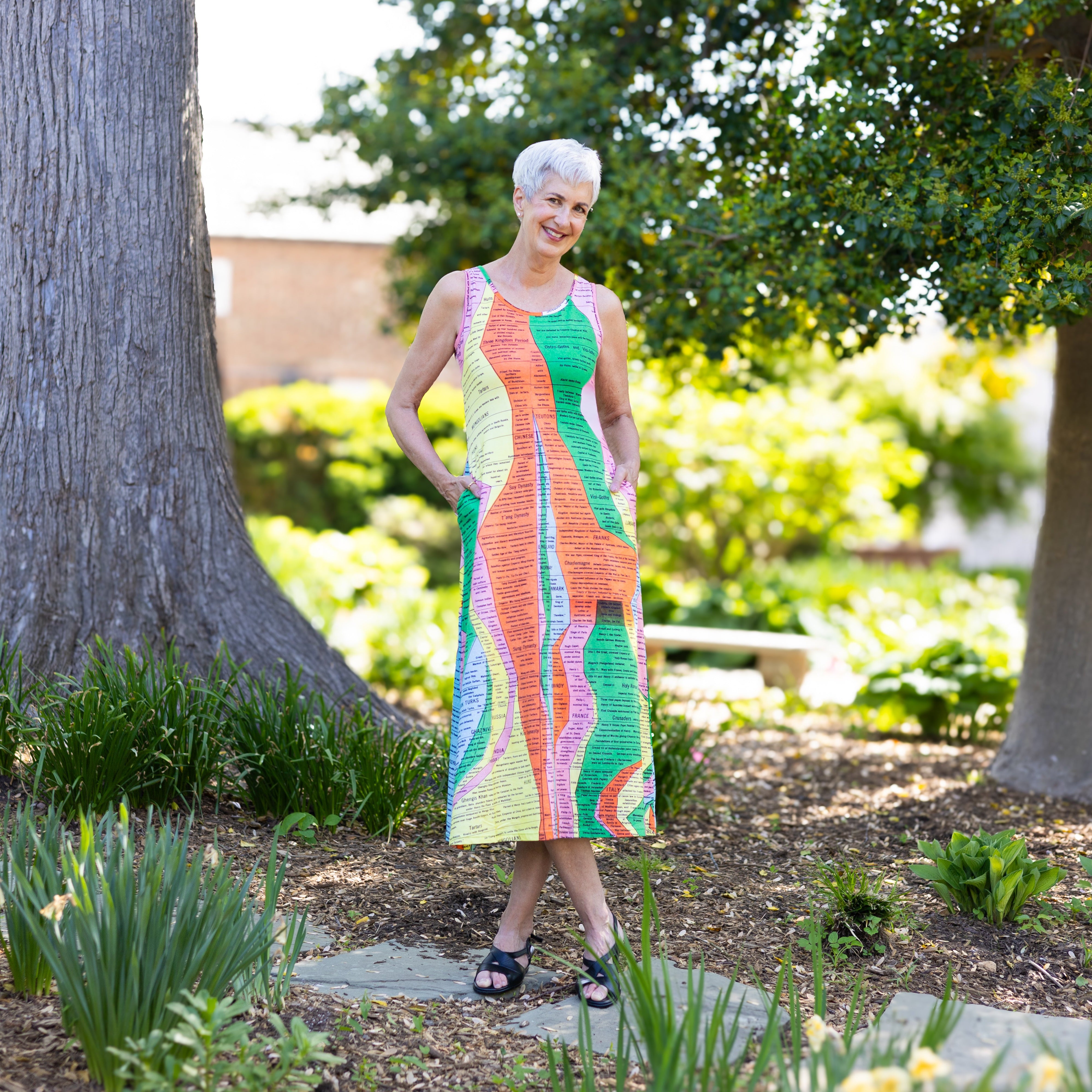 Histomap Sleeveless Maxi Dress