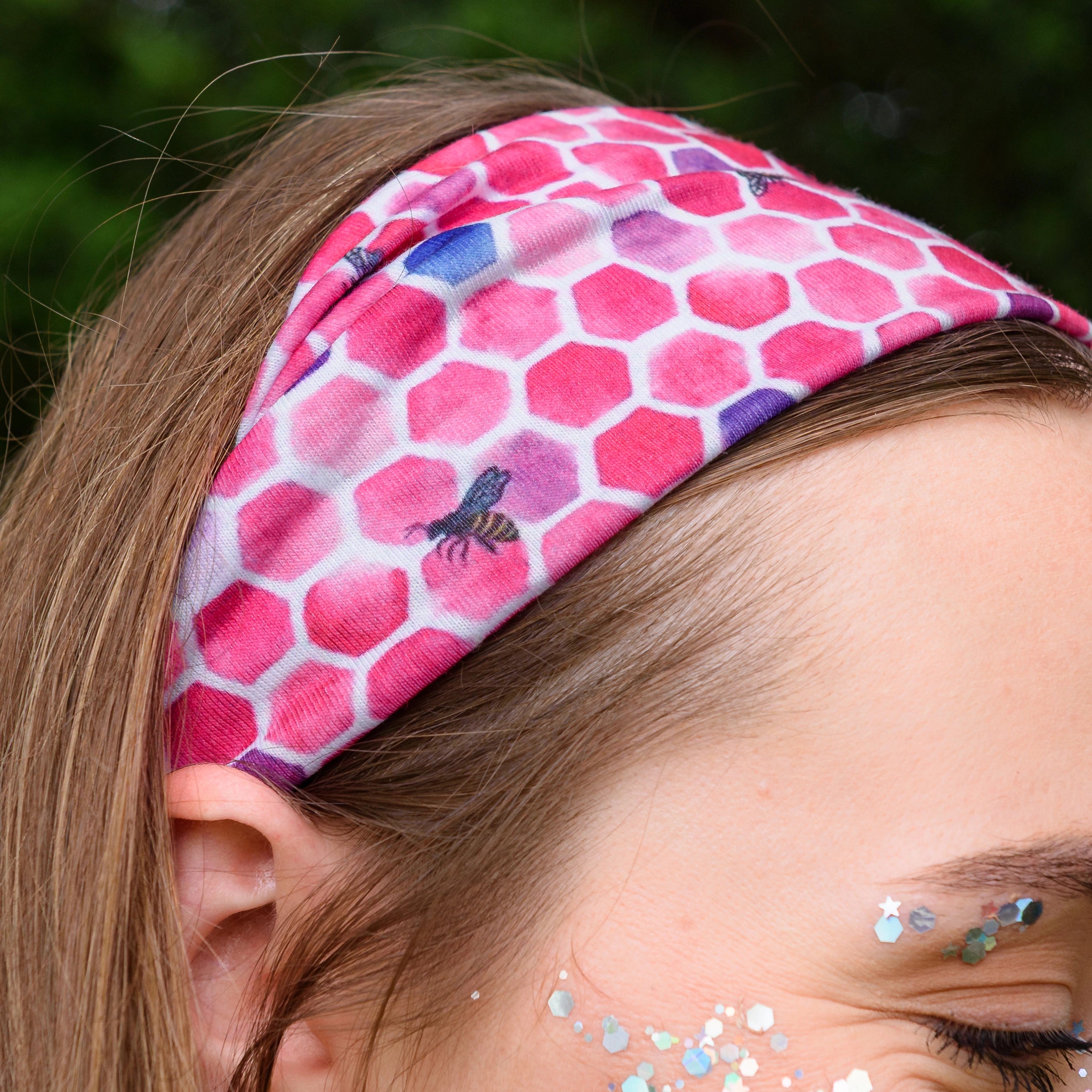 Rosy Honeycomb Headband