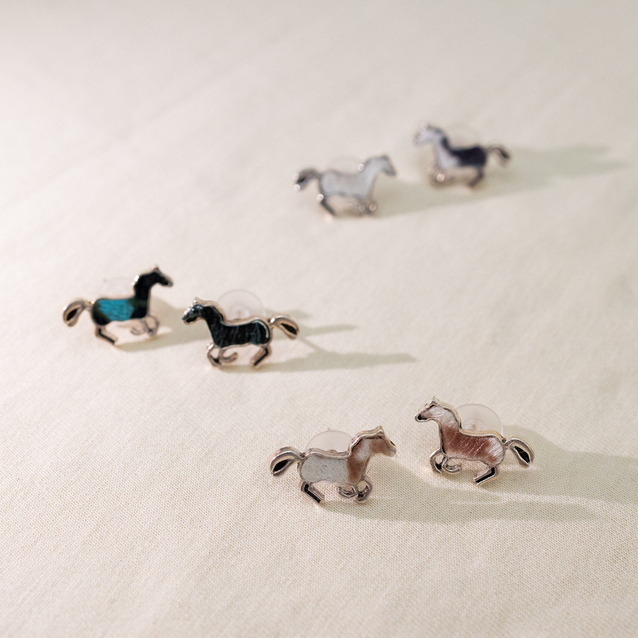 Horses 3-Pack Earrings Set