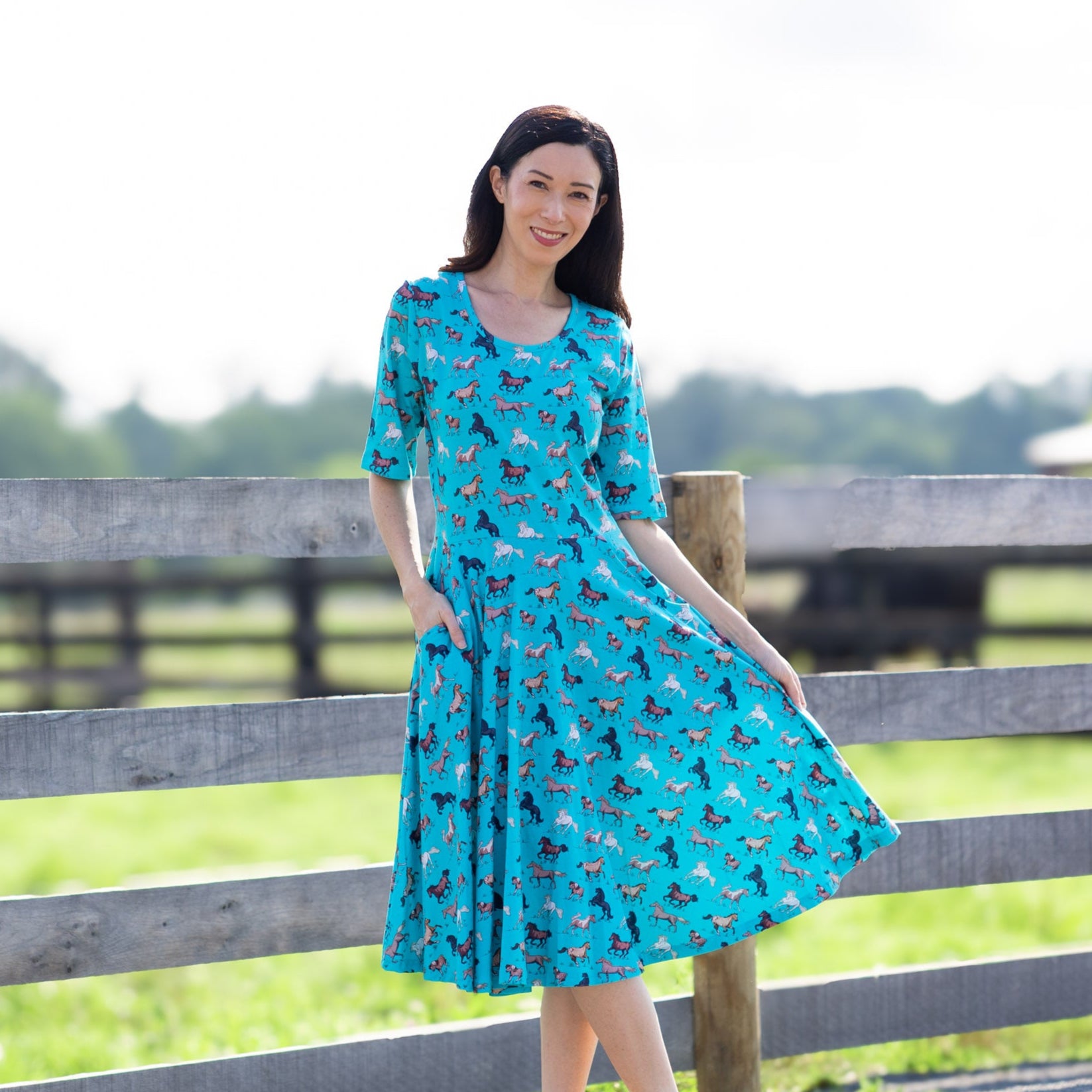 Horsing Around Twirl Dress