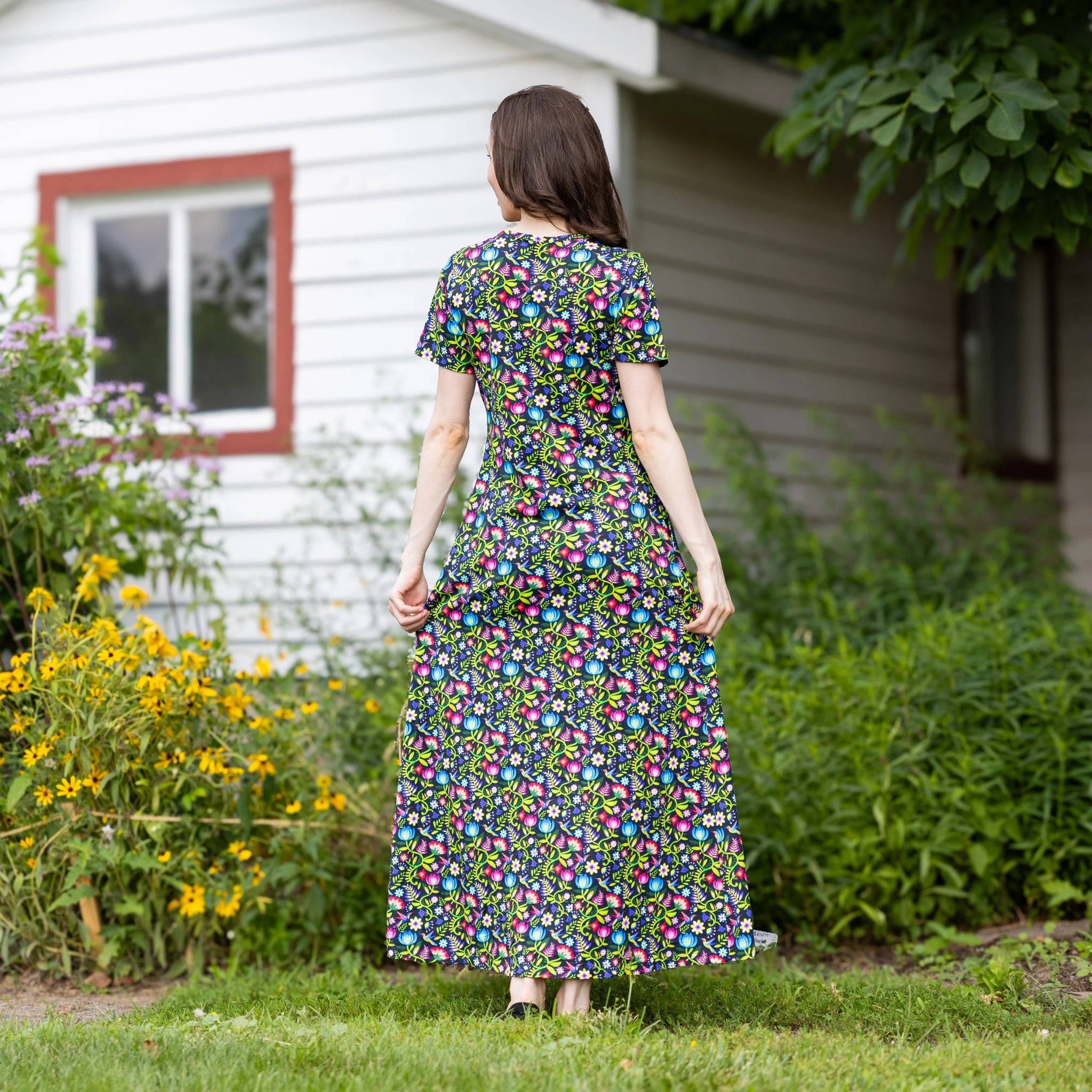 Hummingbird Paradise Maxi Dress