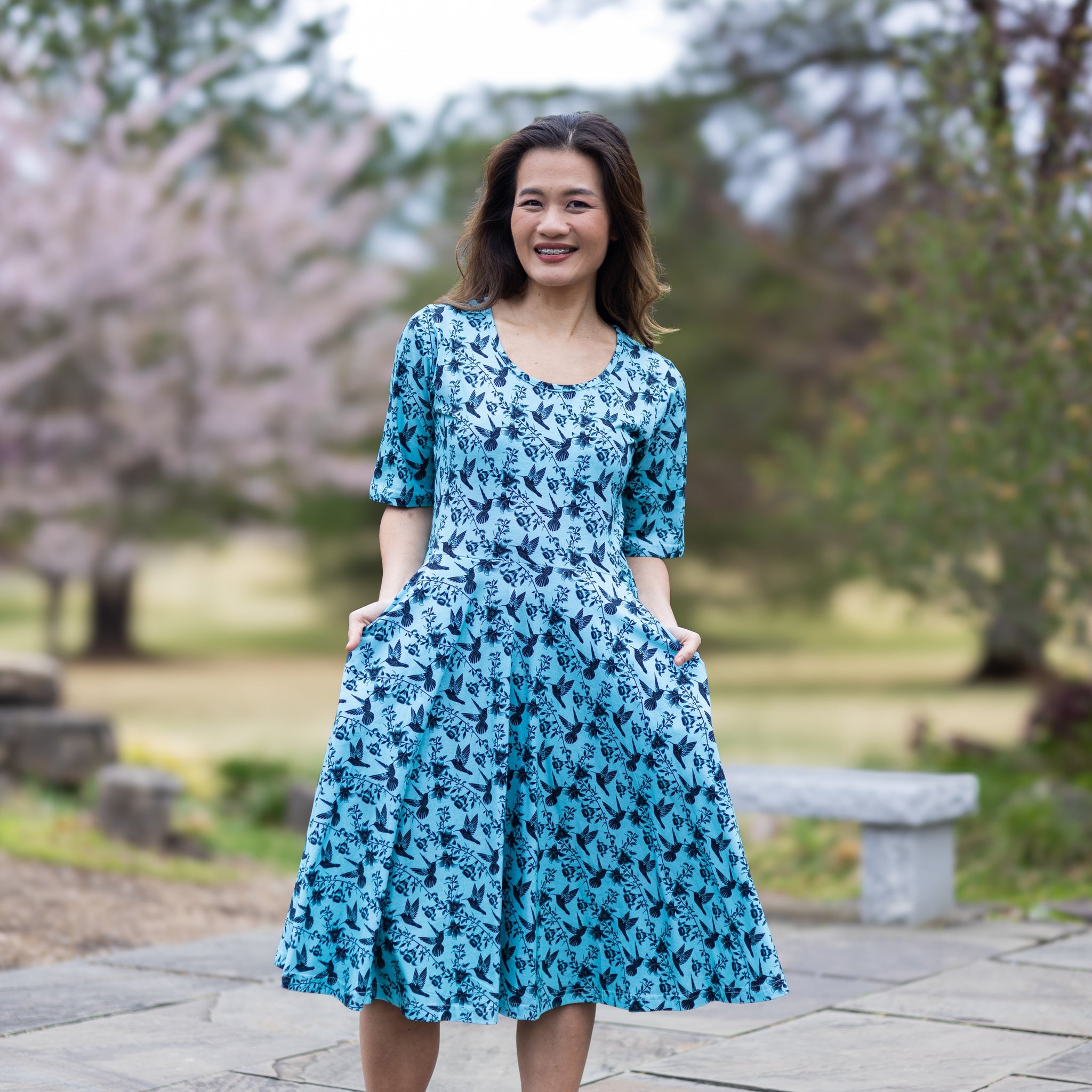 Pete + Lucy Happy Hummingbirds Short Sleeve Dress main image 1