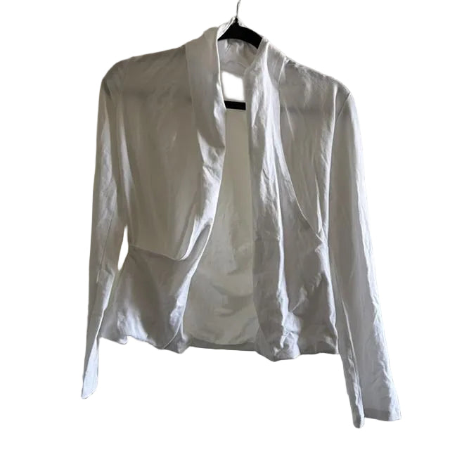 White Shorter Length Cardigan Sample - S