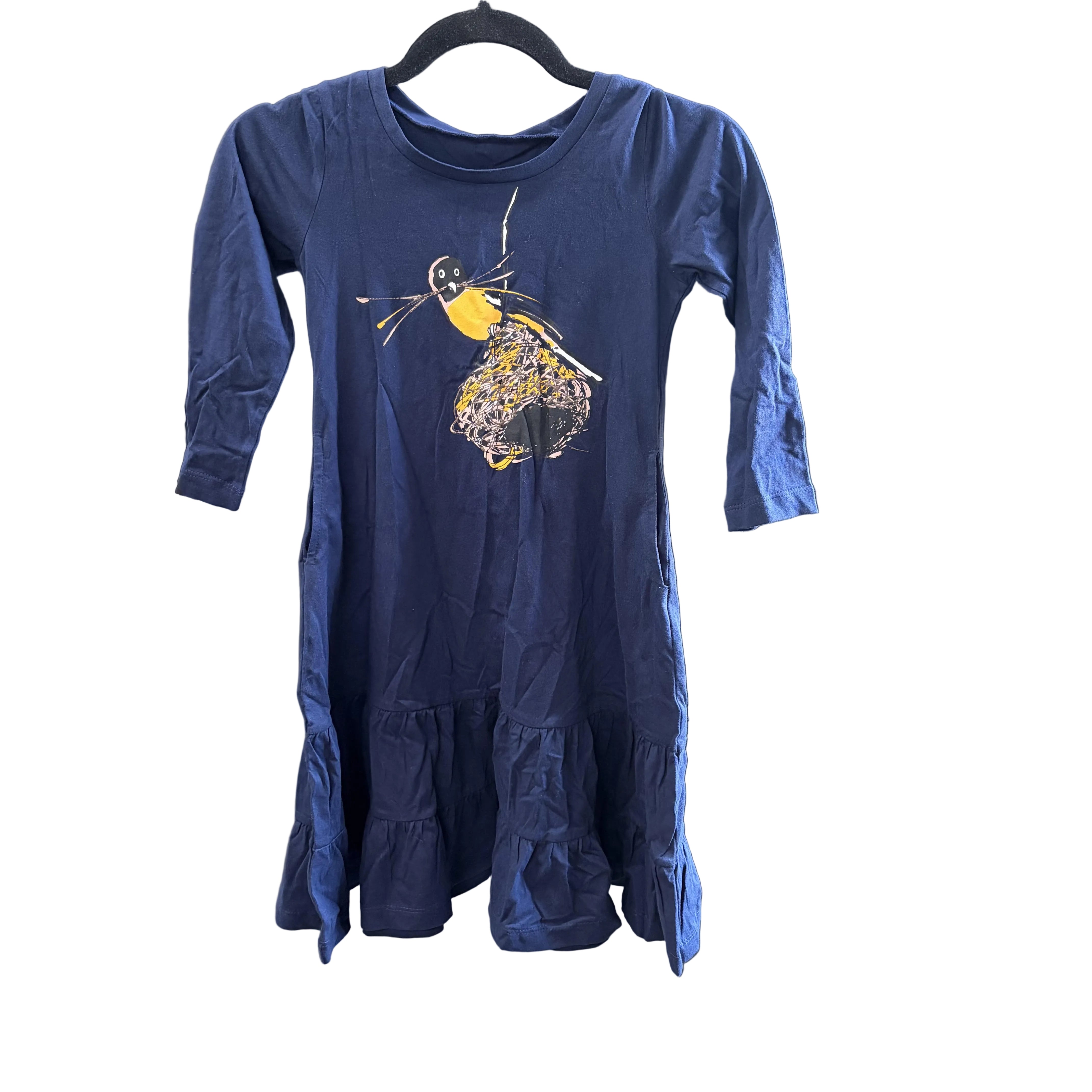 Birds Kids Dress Sample - 7/8 YEARS