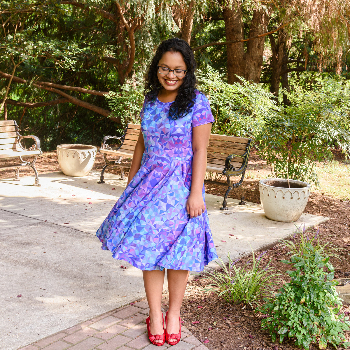 Kaleidoscope Petite Twirl Dress with Pockets