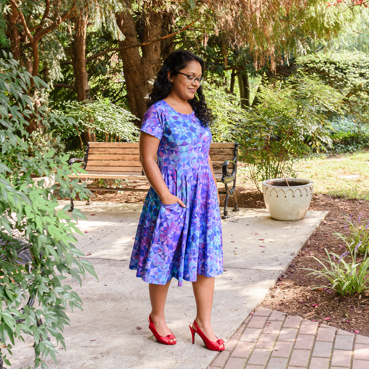 Kaleidoscope Petite Twirl Dress with Pockets