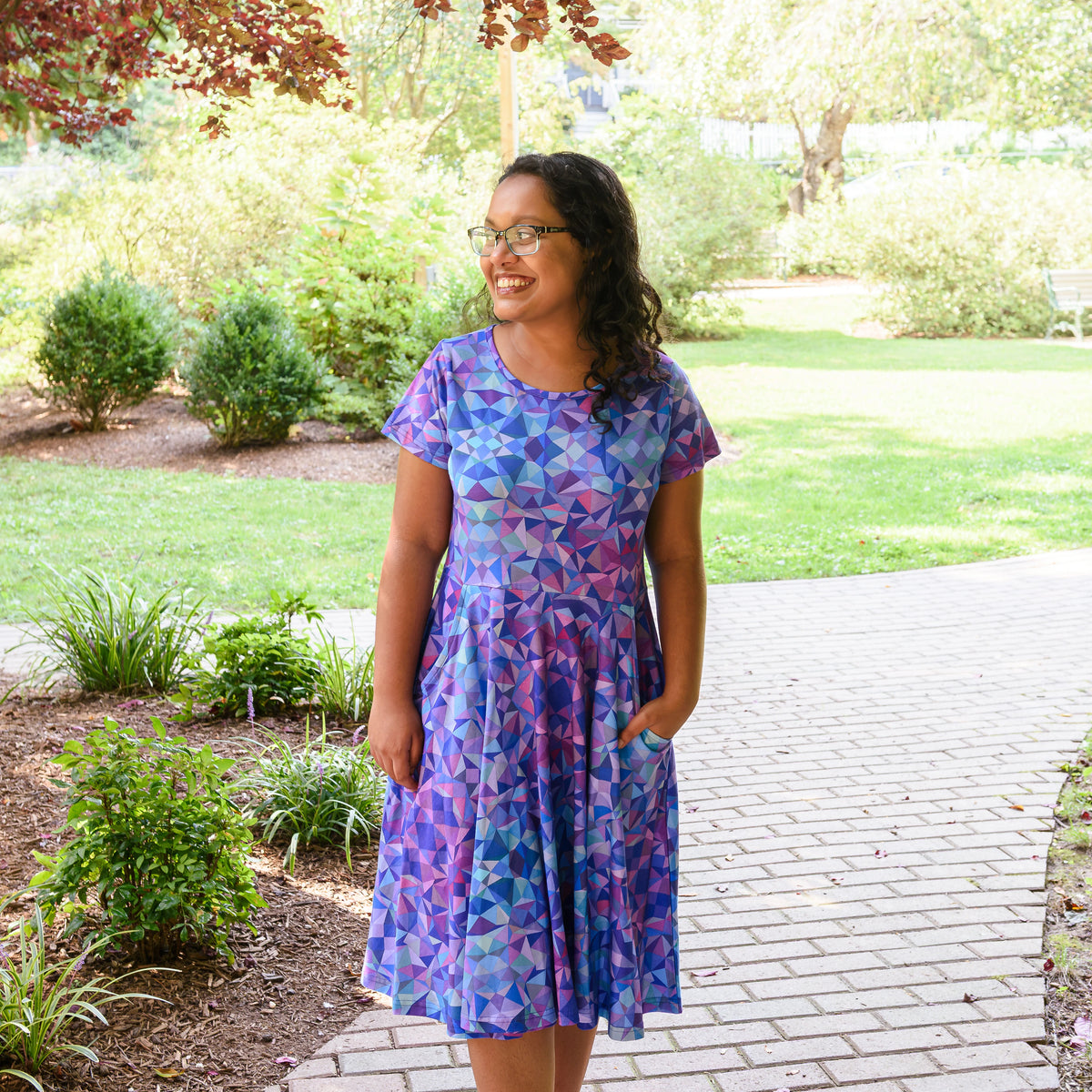 Kaleidoscope Petite Twirl Dress with Pockets