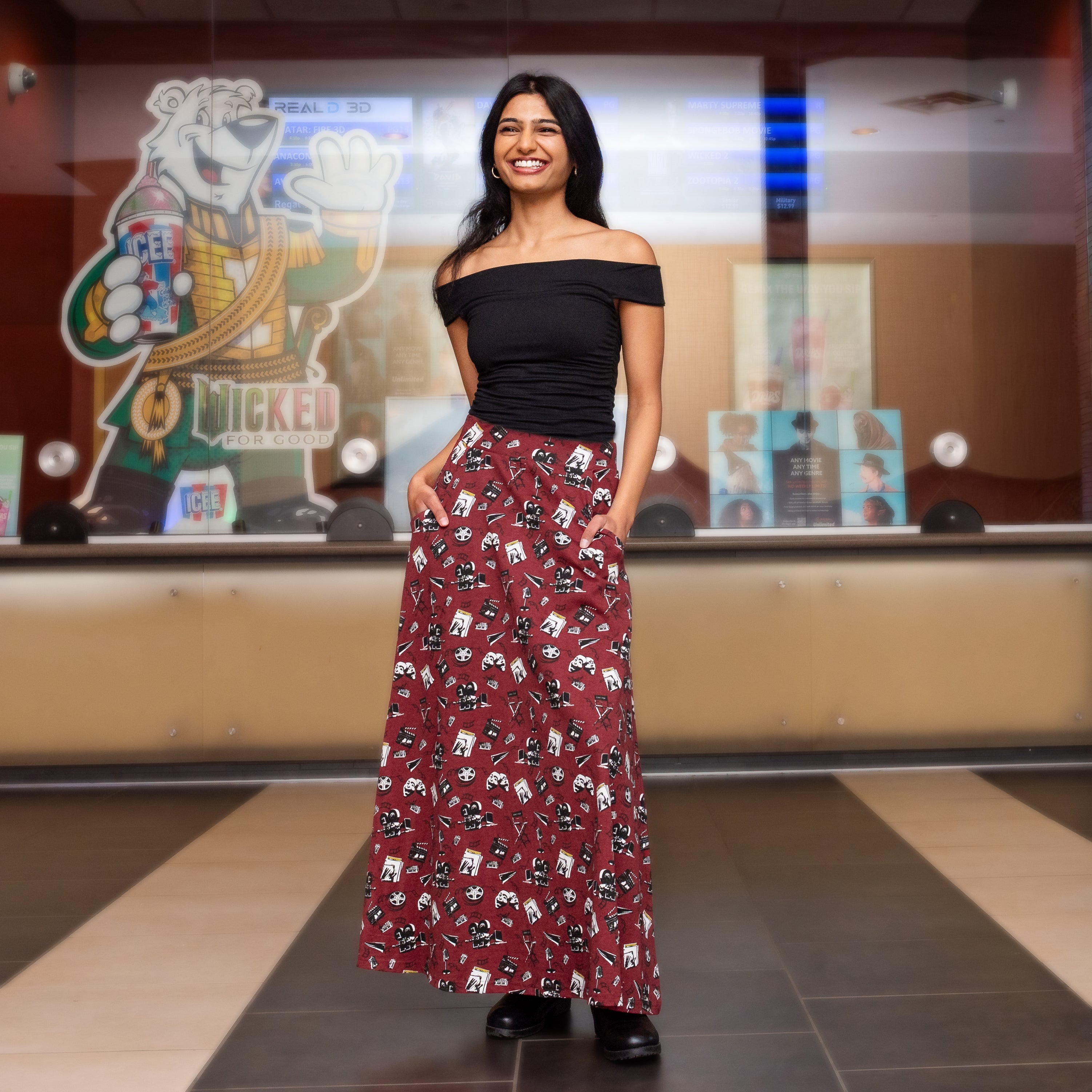 Lights, Camera, Fashion Maxi Skirt