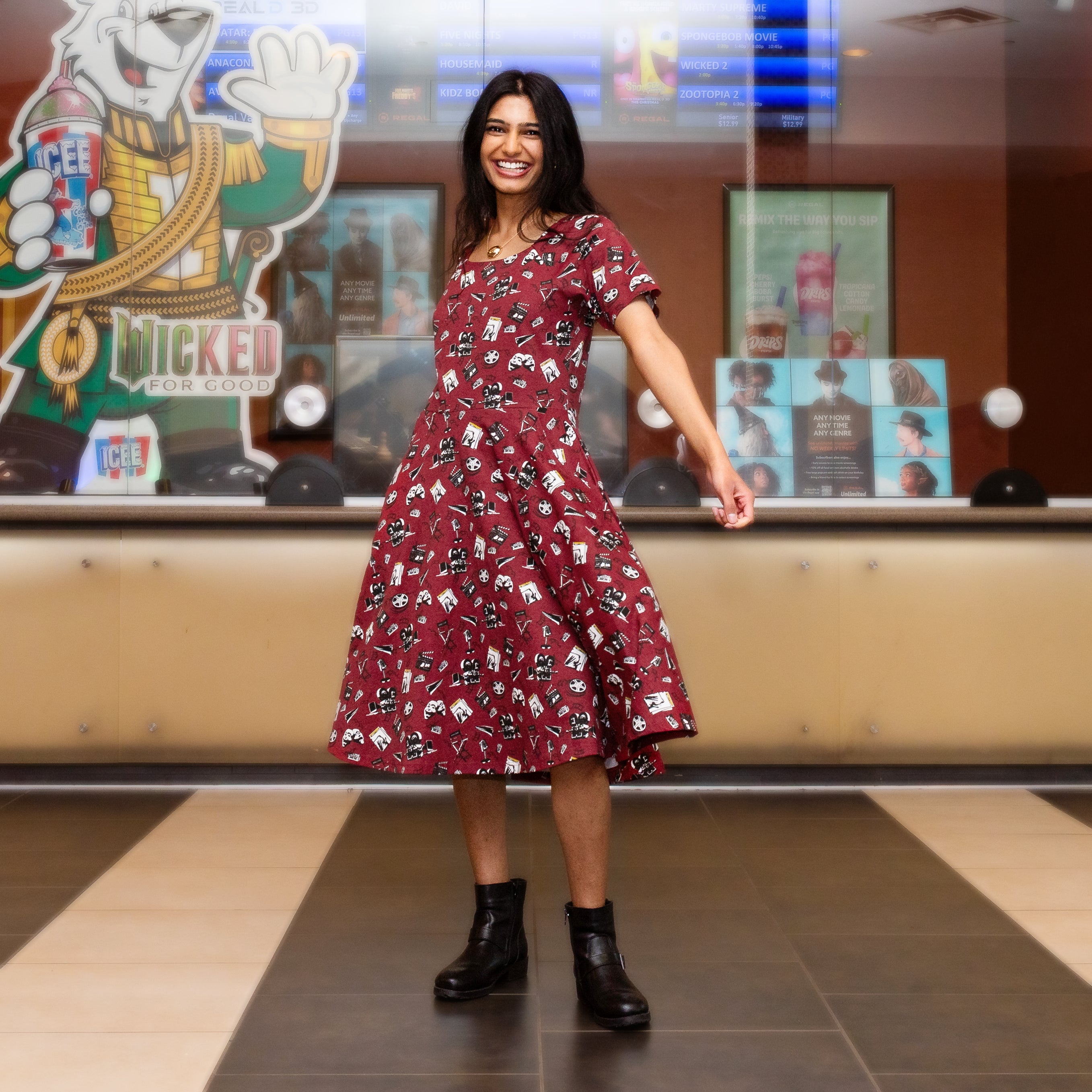 Lights, Camera, Fashion Twirl Dress with Pockets