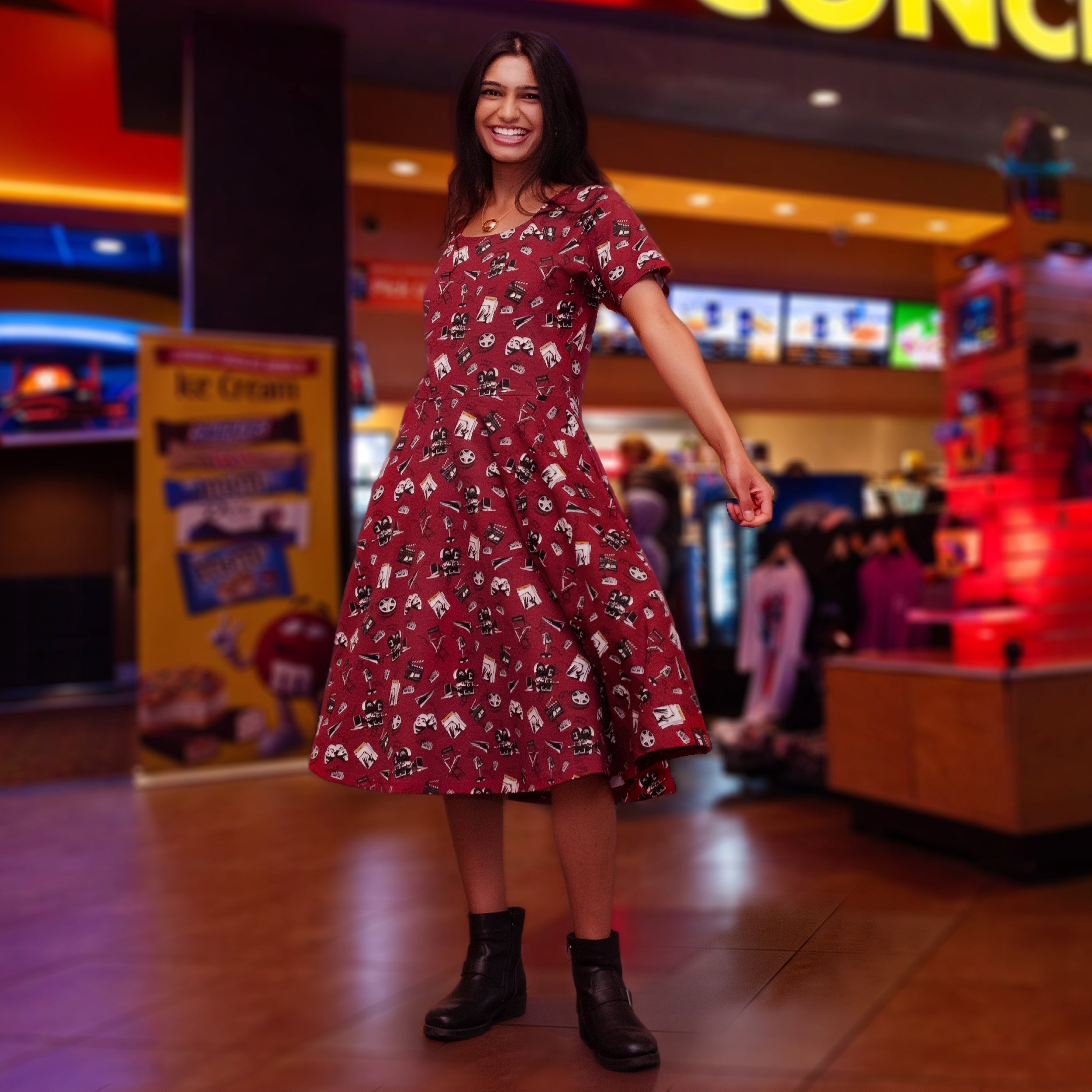 Lights, Camera, Fashion Twirl Dress with Pockets
