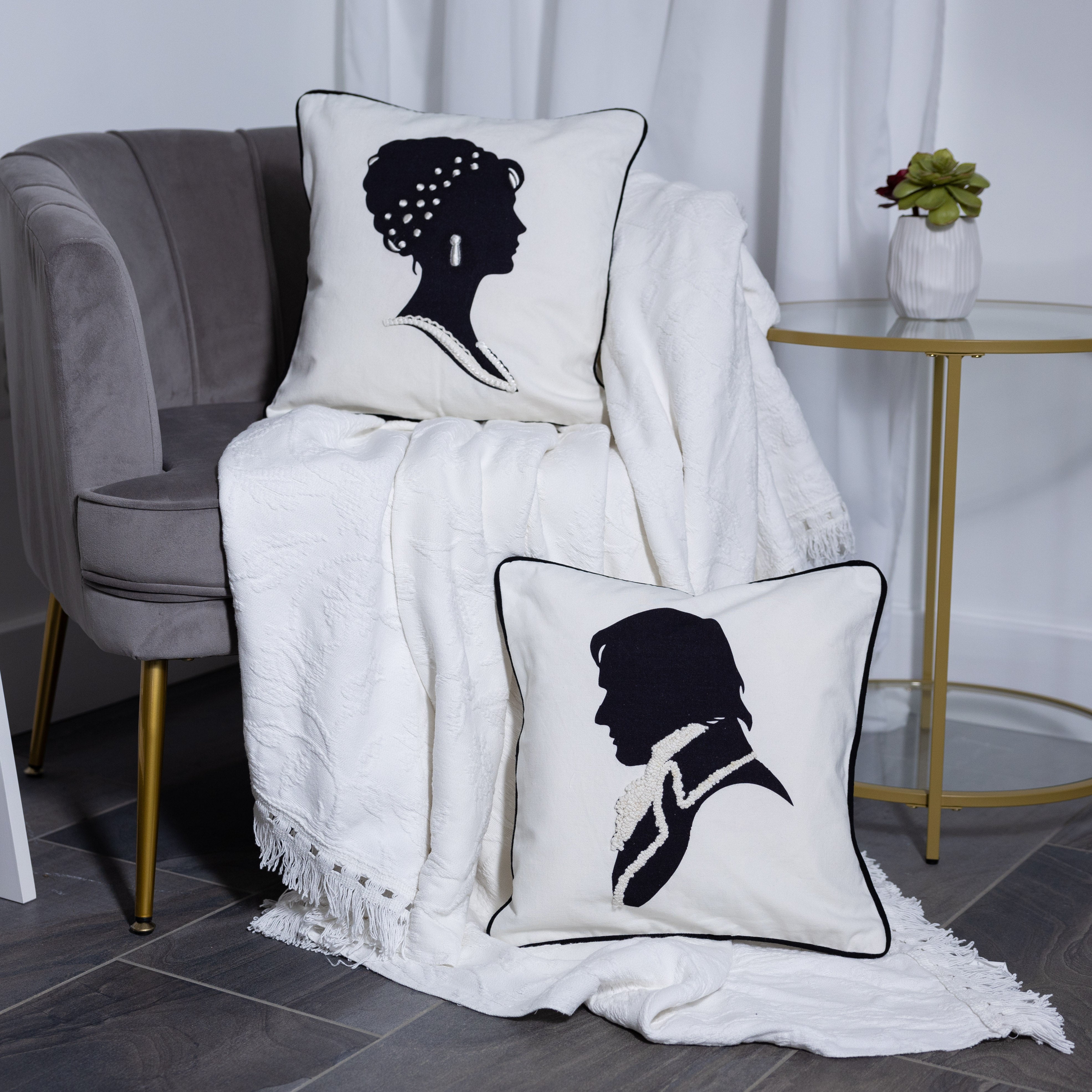 Lizzy and Mr. Darcy Cushion Covers Set