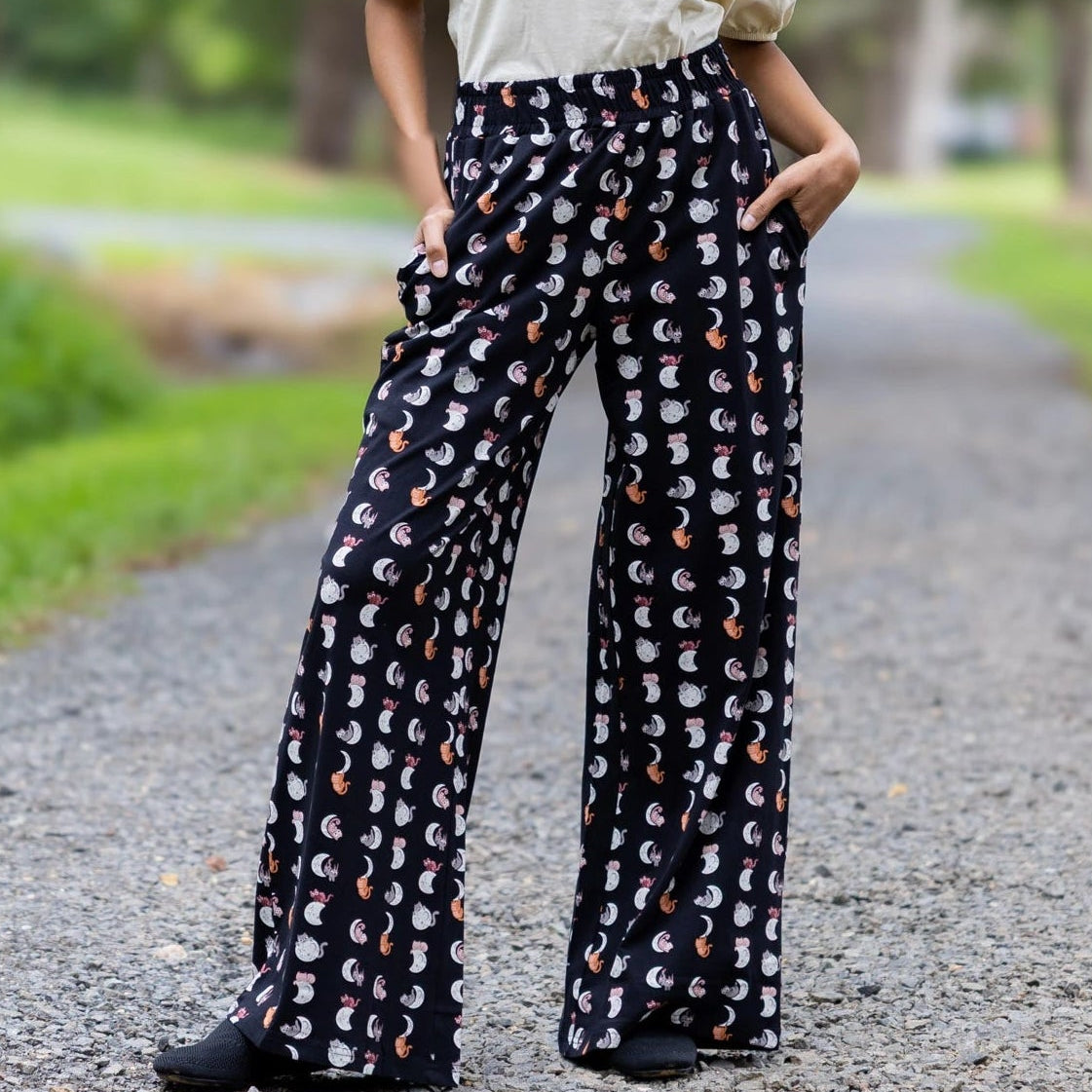 Lunar Kitty Palazzo Pants